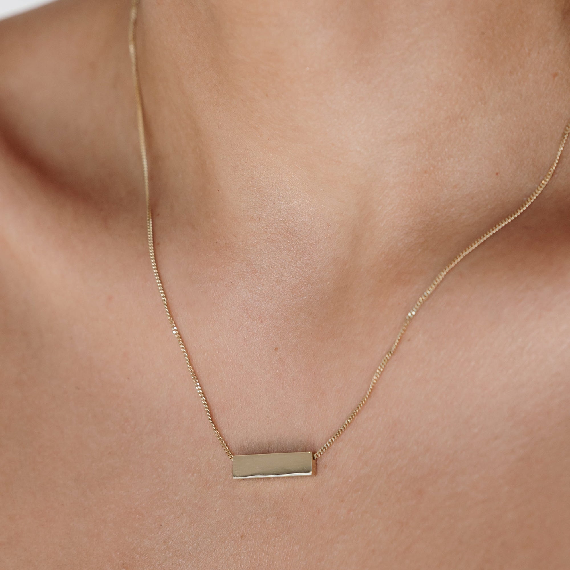 Rose gold 2024 bar pendant