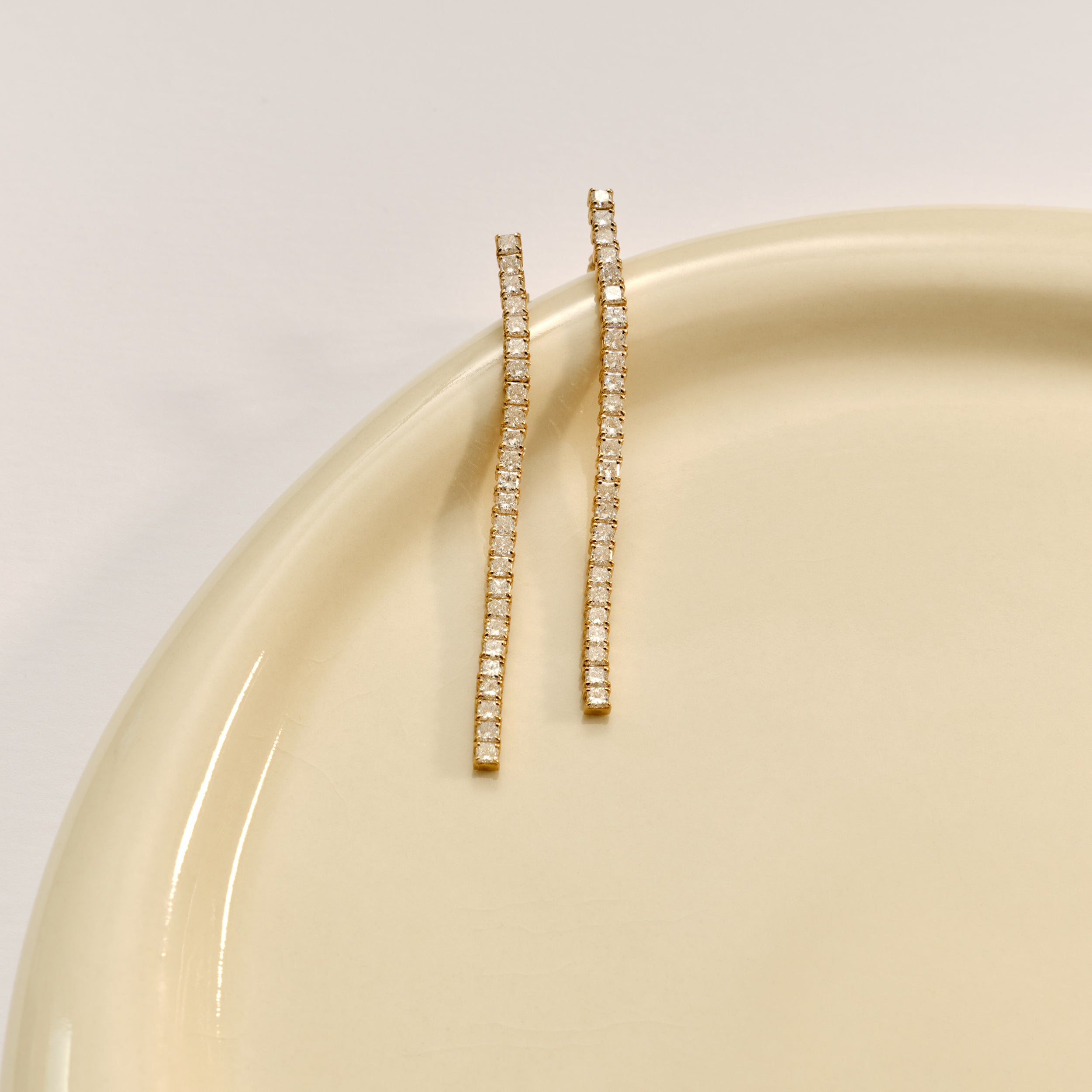 Tennis Drops | Round Lab-Grown Diamond Drop Earrings