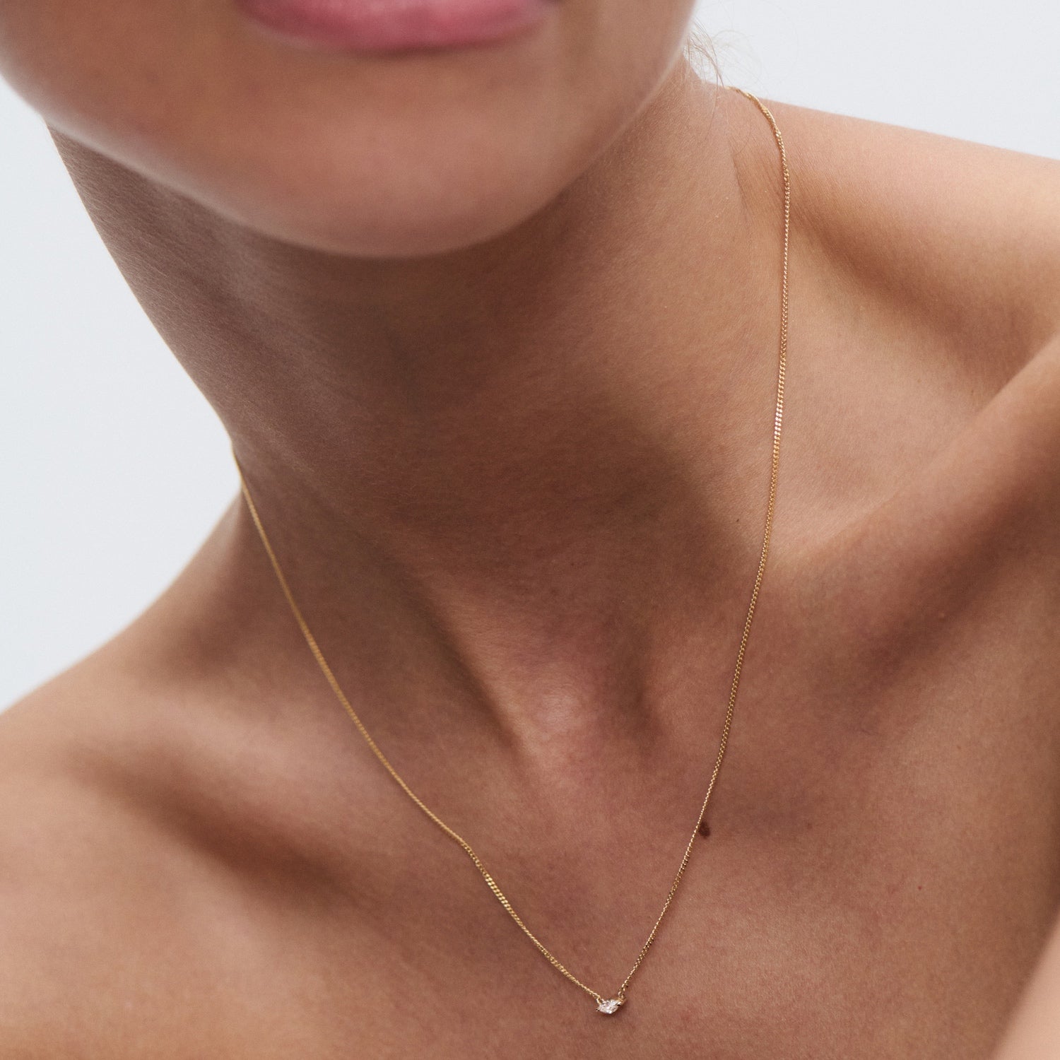 Solitaire Necklace | Marquise Lab-Grown Diamond Necklace