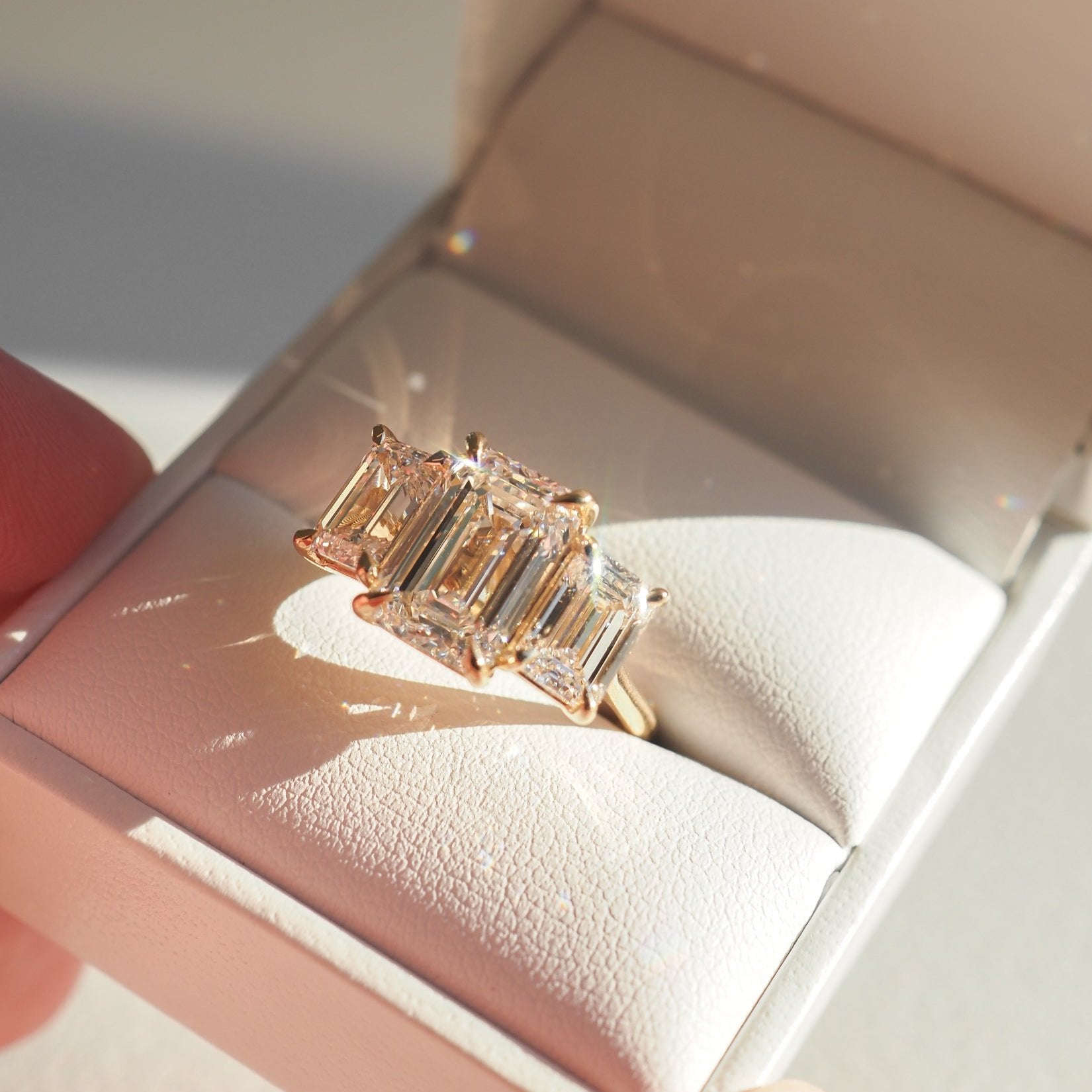 Evette | Emerald Lab-Grown Diamond Engagement Ring