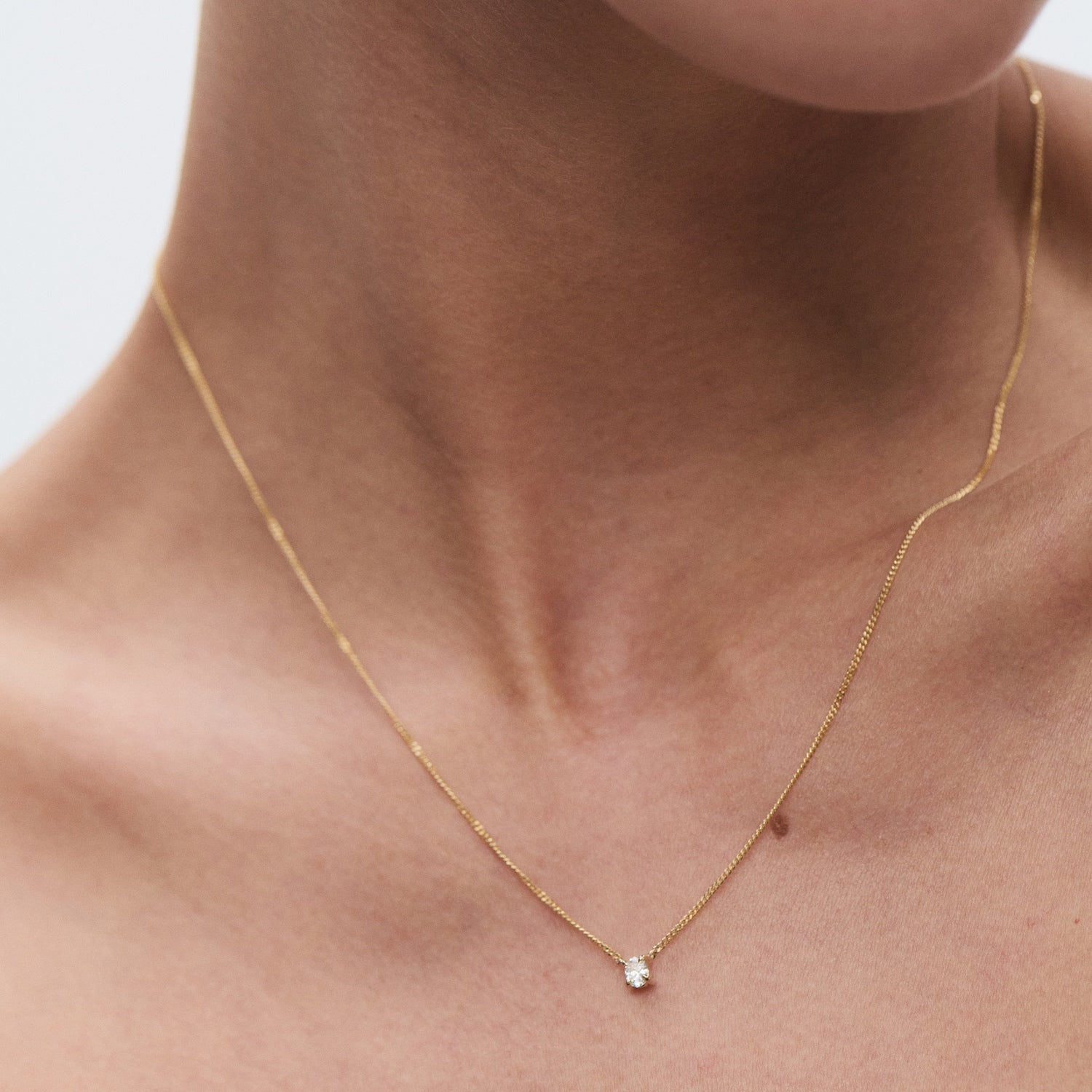 Solitaire Necklace | Oval Lab-Grown Diamond Necklace