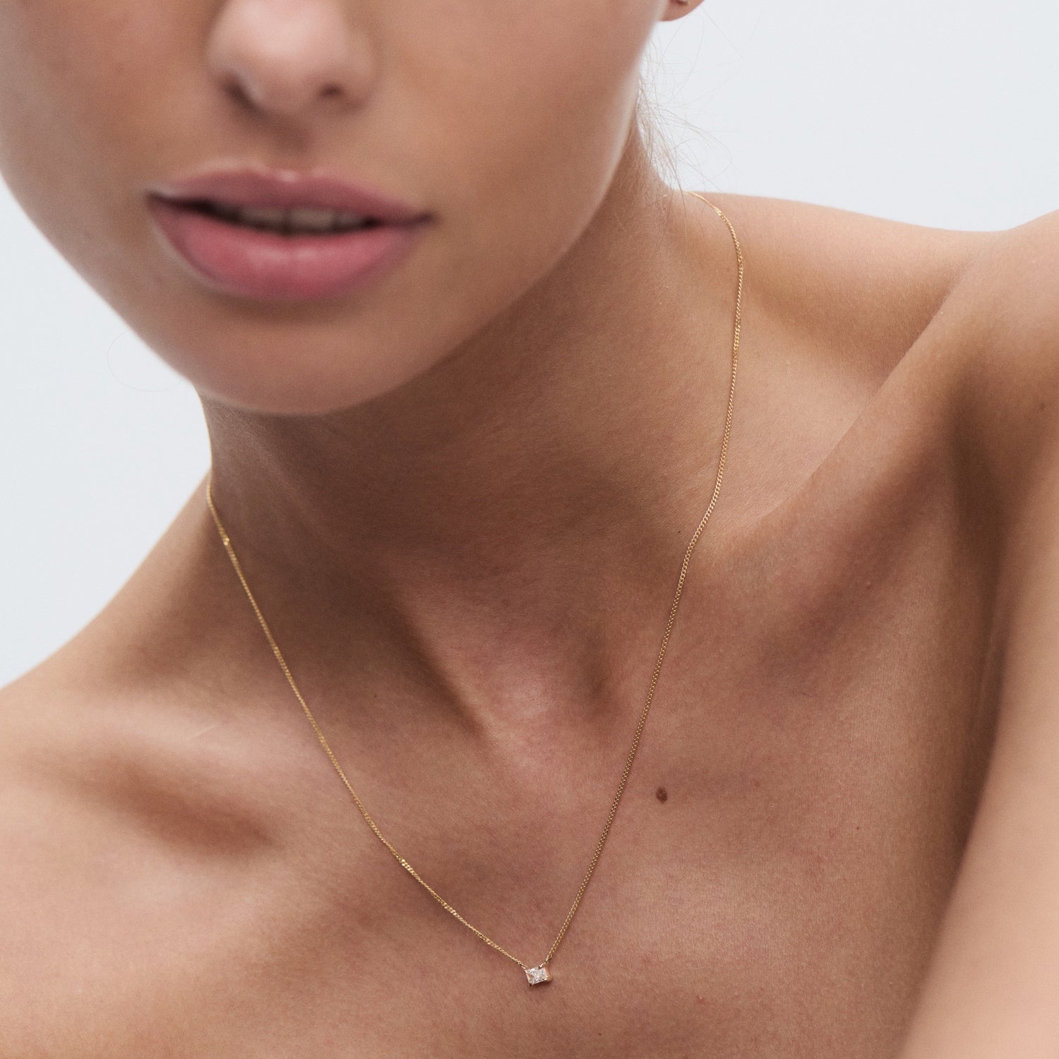 Solitaire Necklace | Radiant Lab-Grown Diamond Necklace