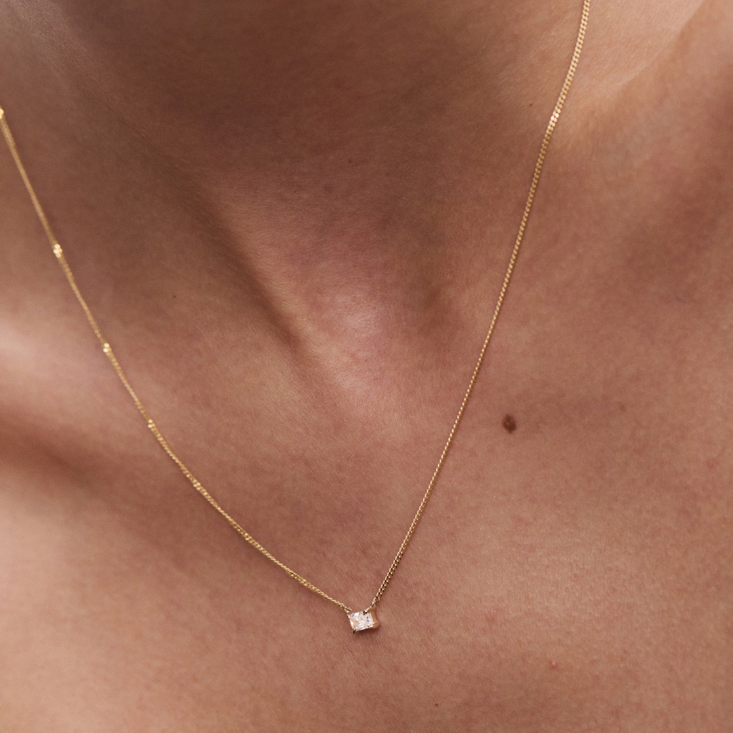 Solitaire Necklace | Radiant Lab-Grown Diamond Necklace