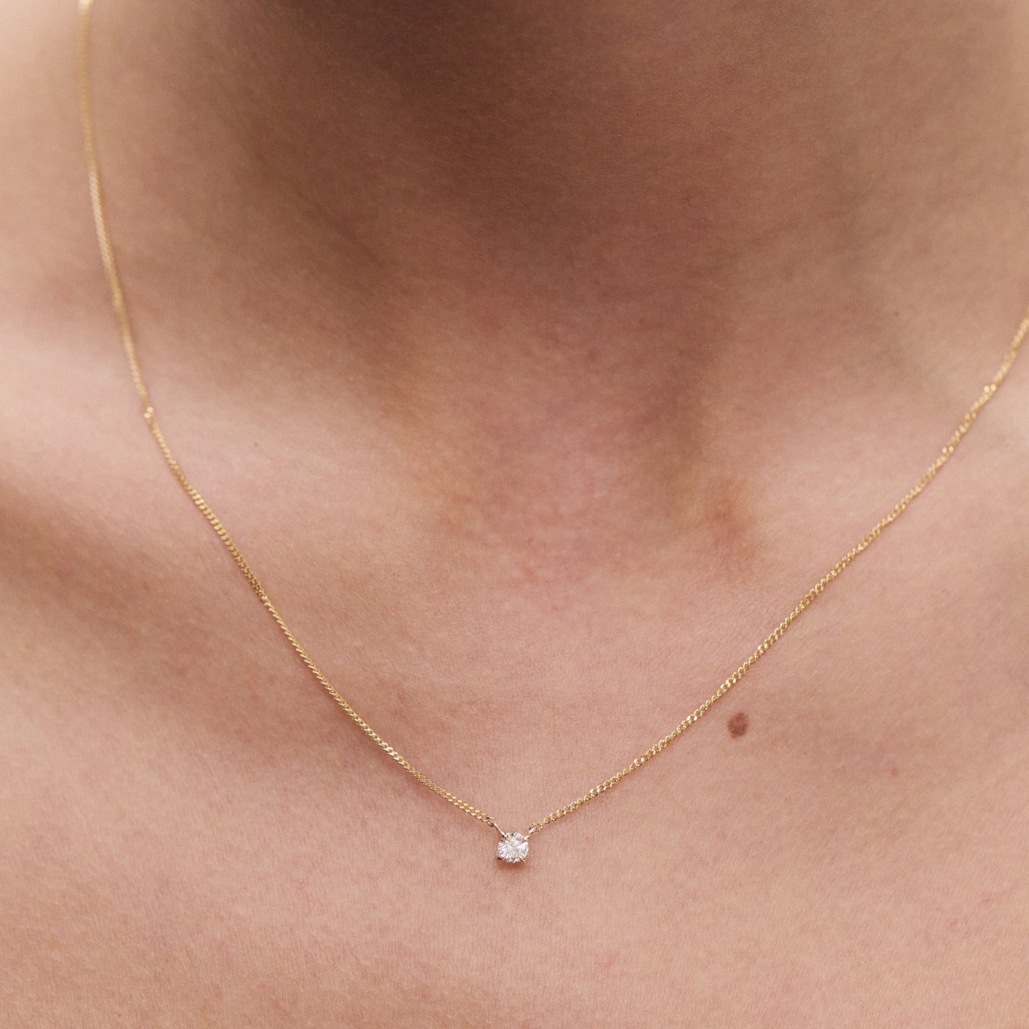 Solitaire Necklace | Brilliant Cut Round Lab-Grown Diamond Necklace