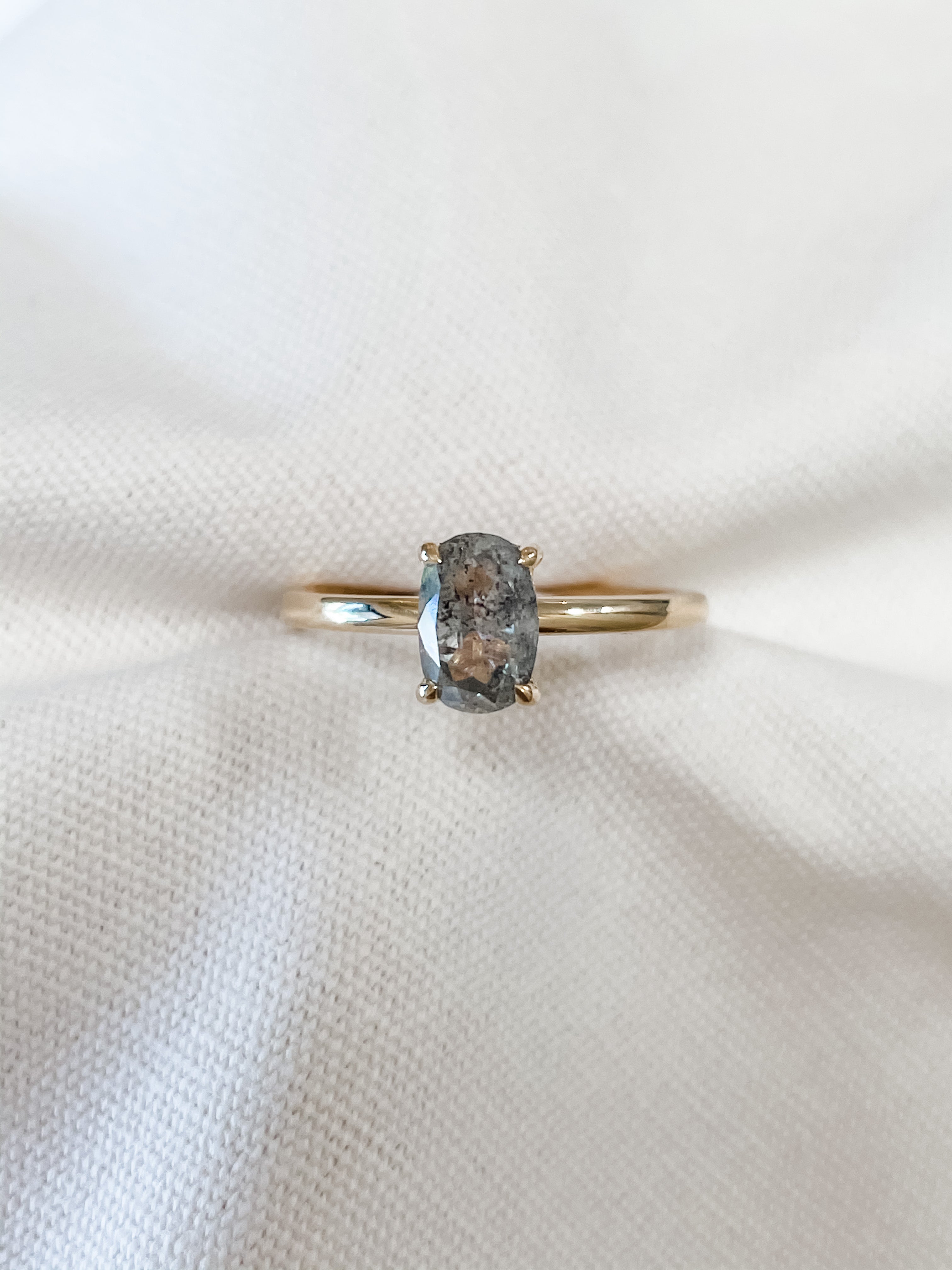 The Kate - Salt & Pepper Diamond Ring