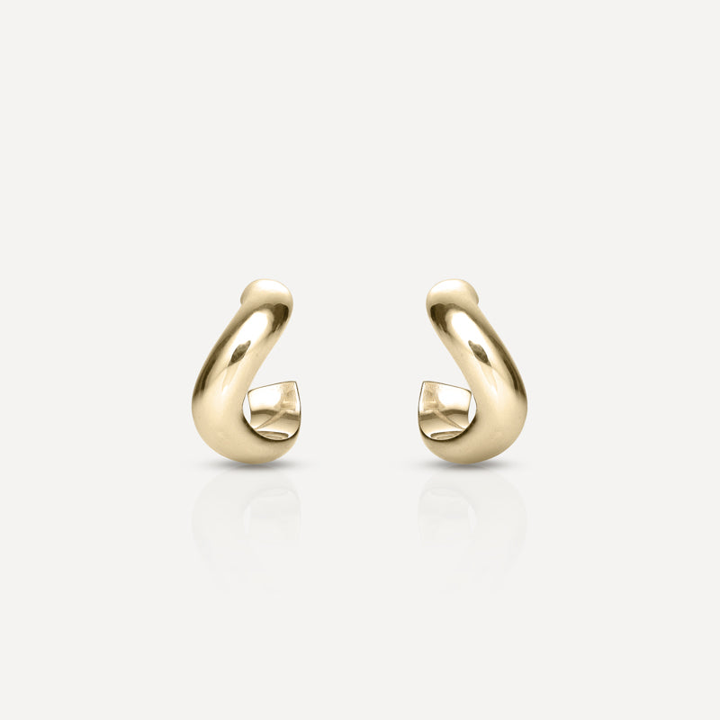 Awa | Solid Wave Earrings