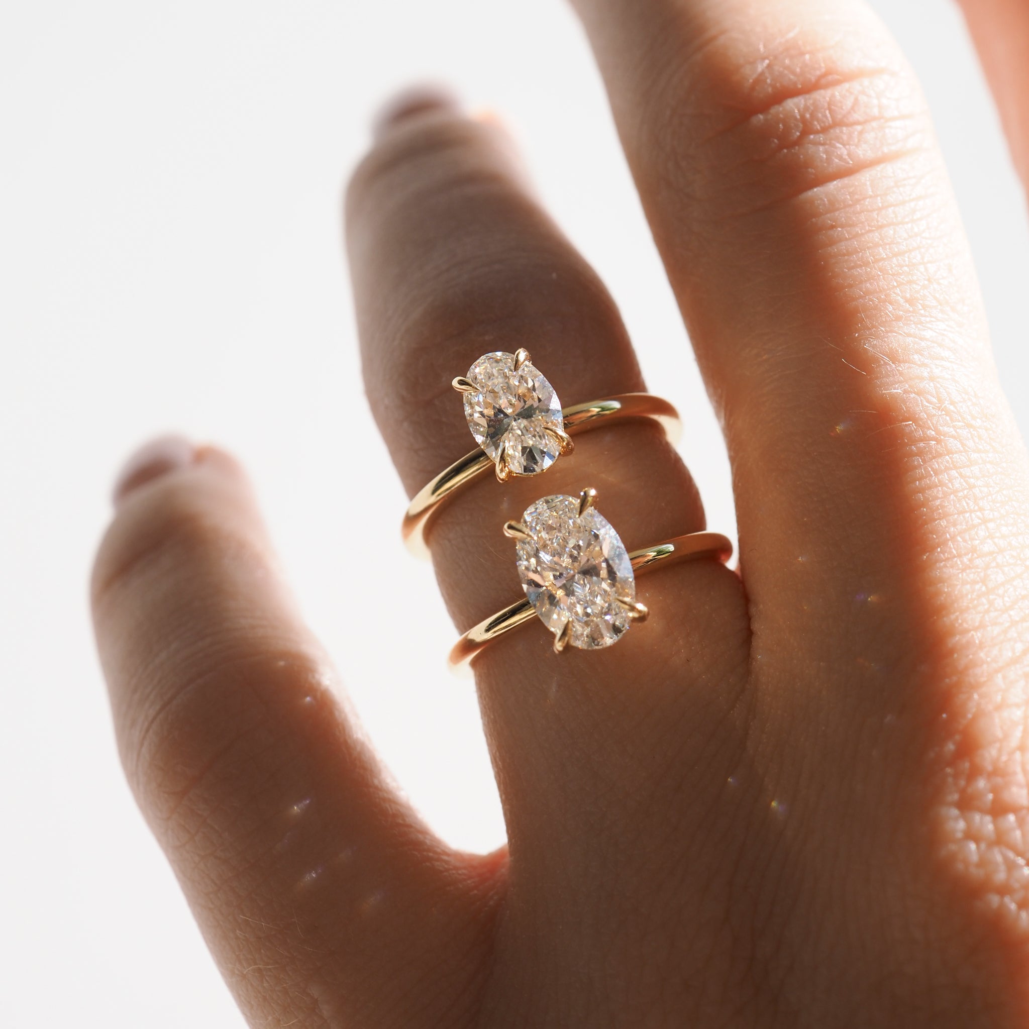 Buy Diamond Engagement Ring, 14K/18K Gold, One Carat Enagement Ring, Flush  Set Ring, Four Prong Engagement Ring, Simple Diamond Ring Online in India -  Etsy