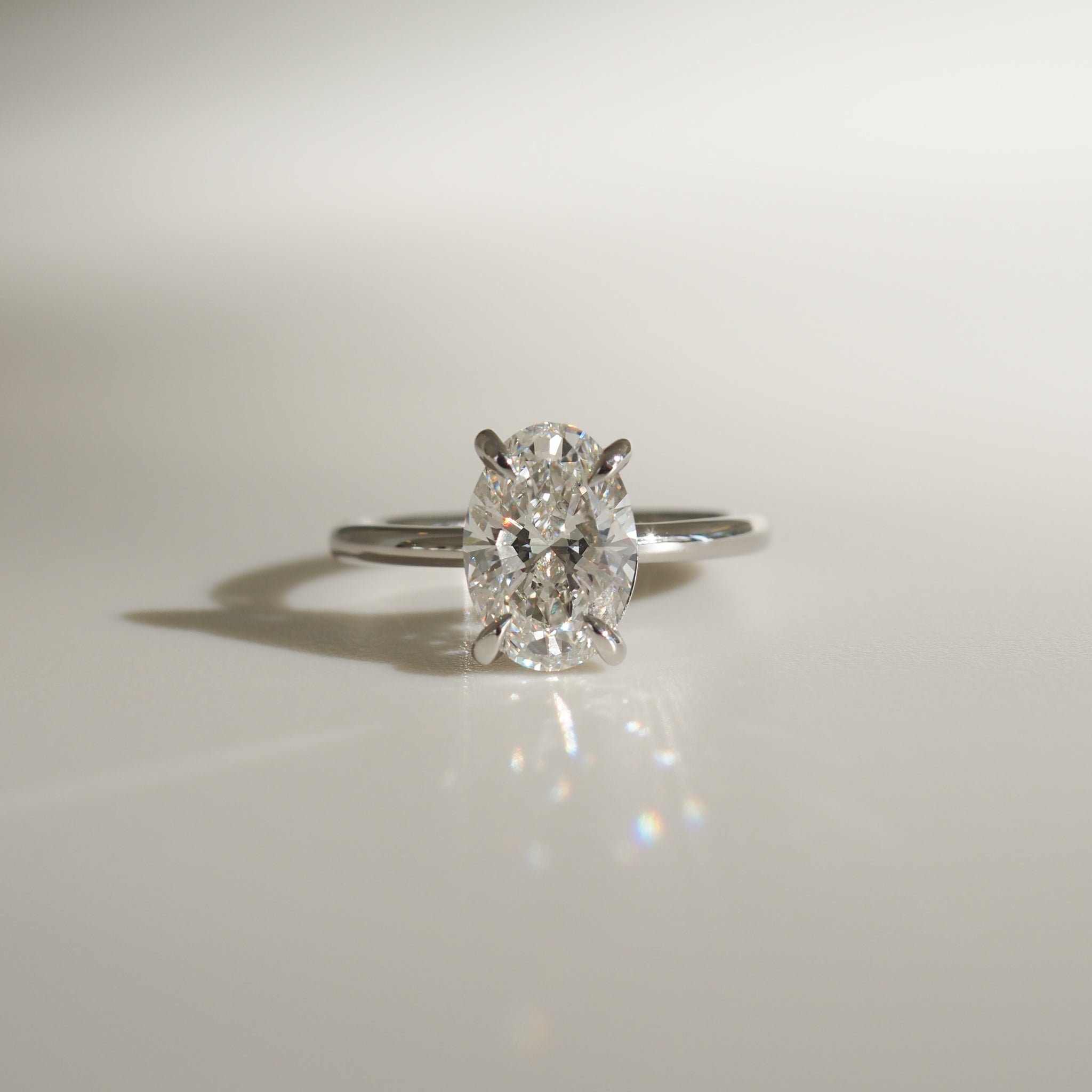 Clara | 2.11ct Oval Lab-Grown Diamond Engagement Ring Ready To Wear