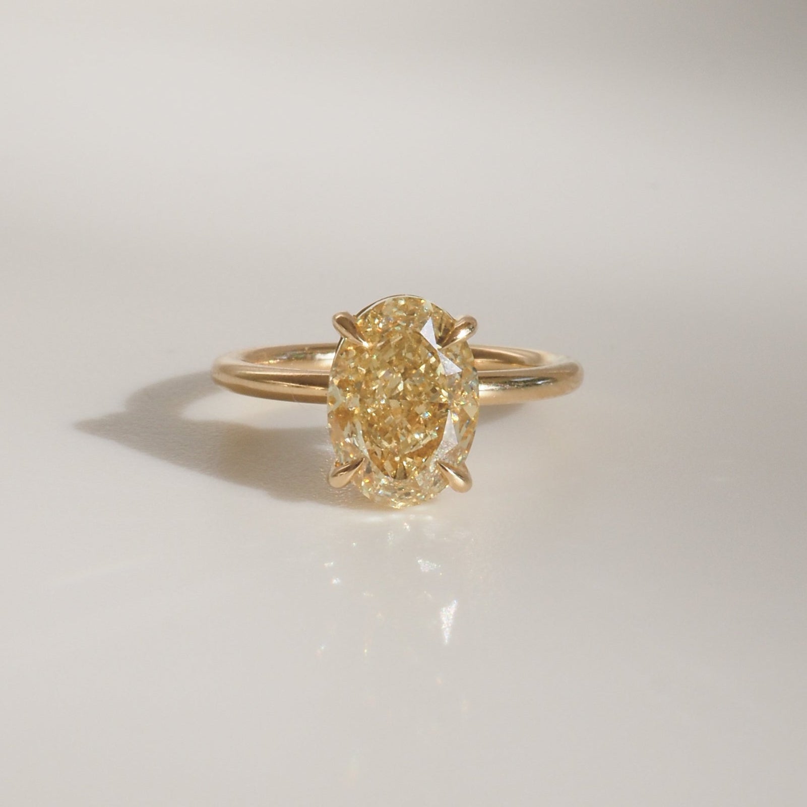 Clara Fancy Yellow | 3ct Oval Lab-Grown Diamond Ring