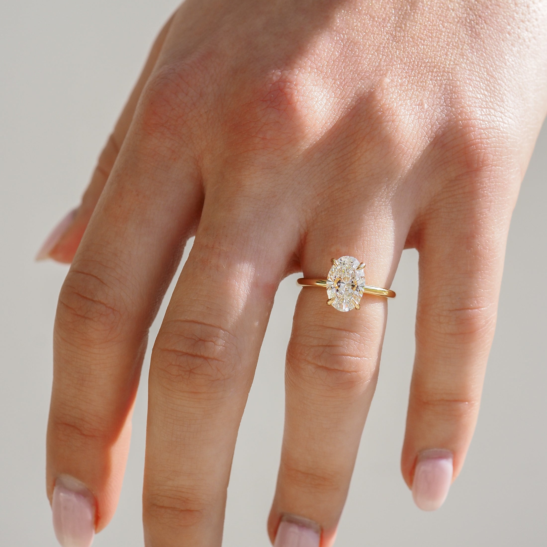 Clara | 2ct Oval Solitaire with Hidden Halo