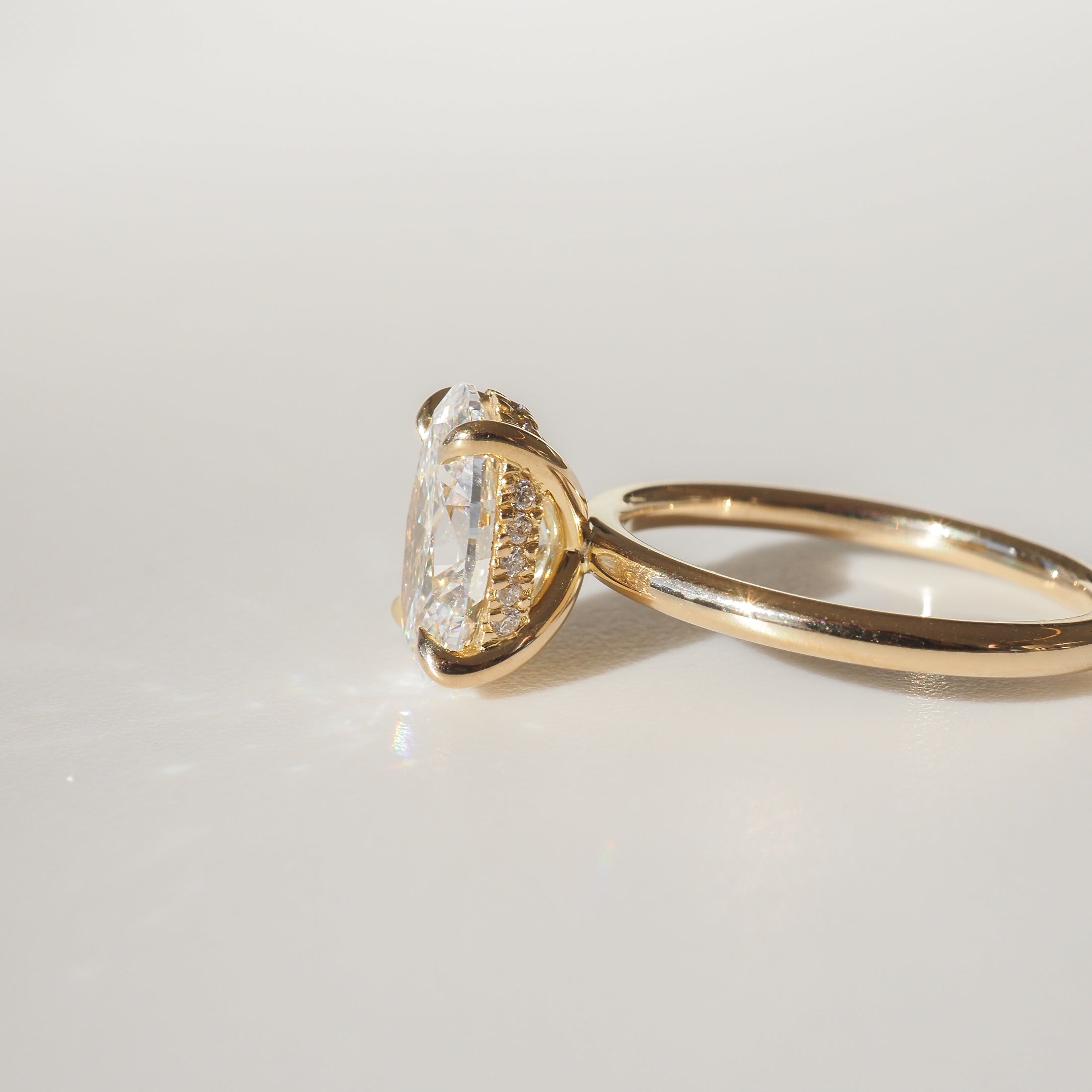 Clara | 2ct Oval Solitaire with Hidden Halo