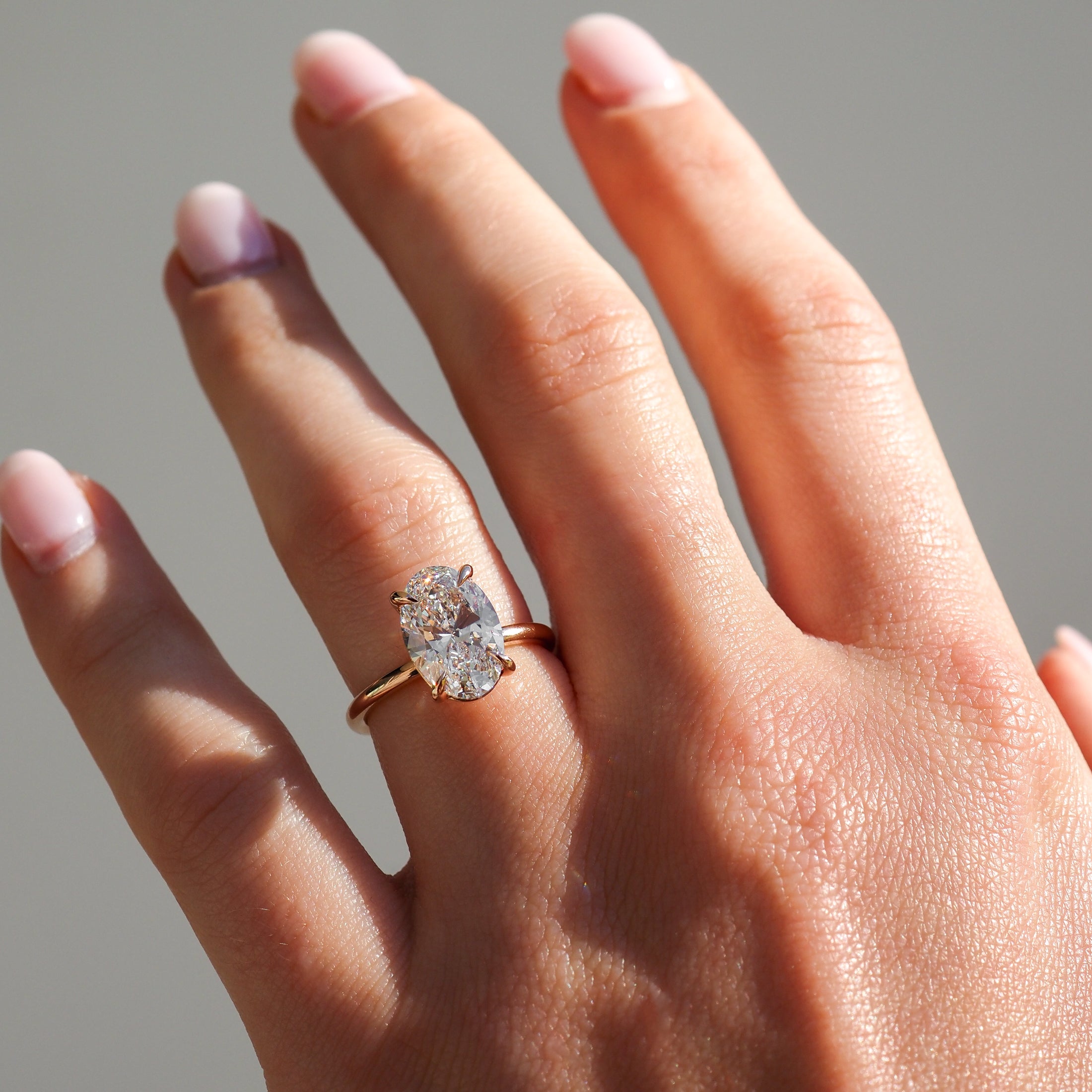 Clara 3ct Oval Lab Grown Diamond Ring