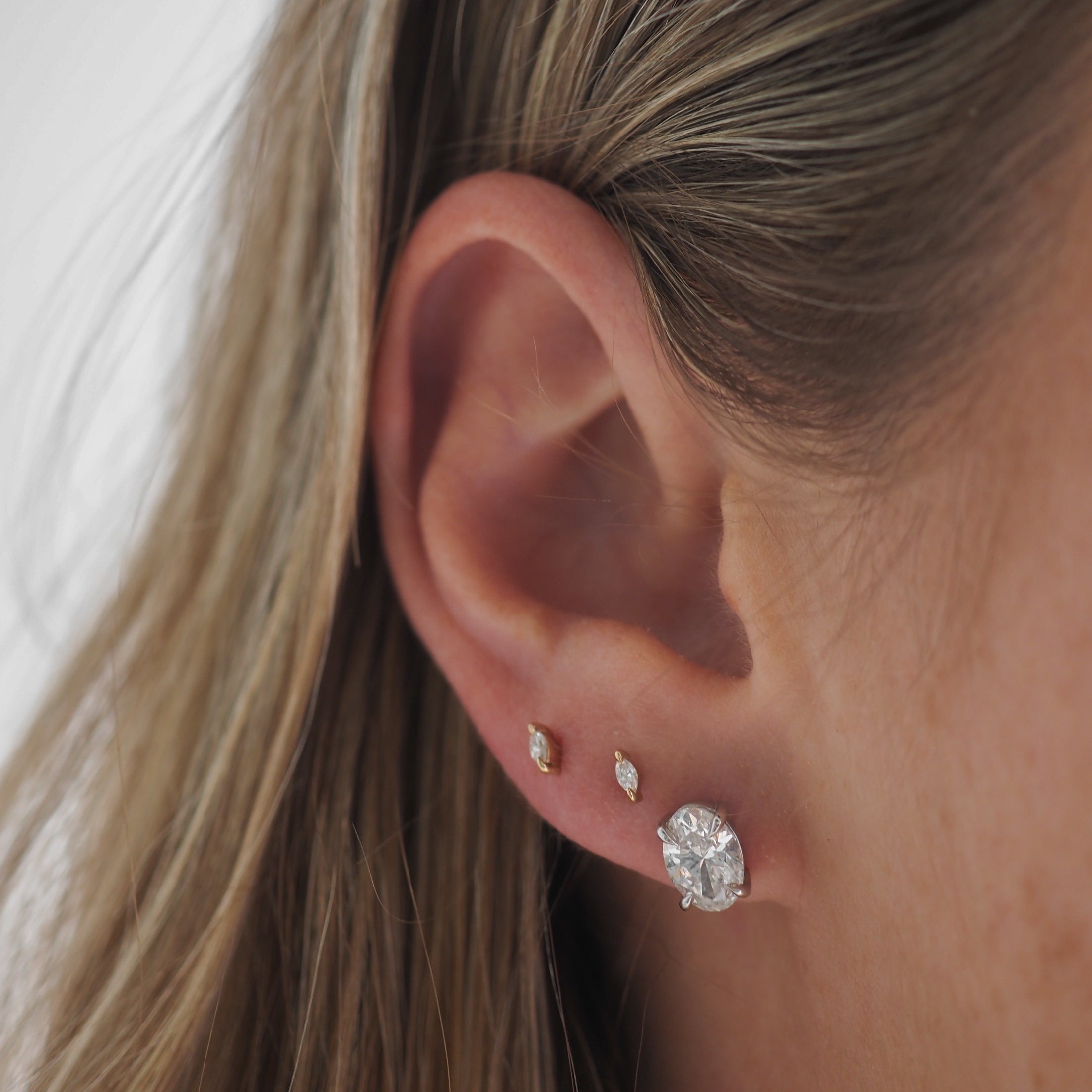 2.00ct Oval Diamond Studs | Ready to Wear