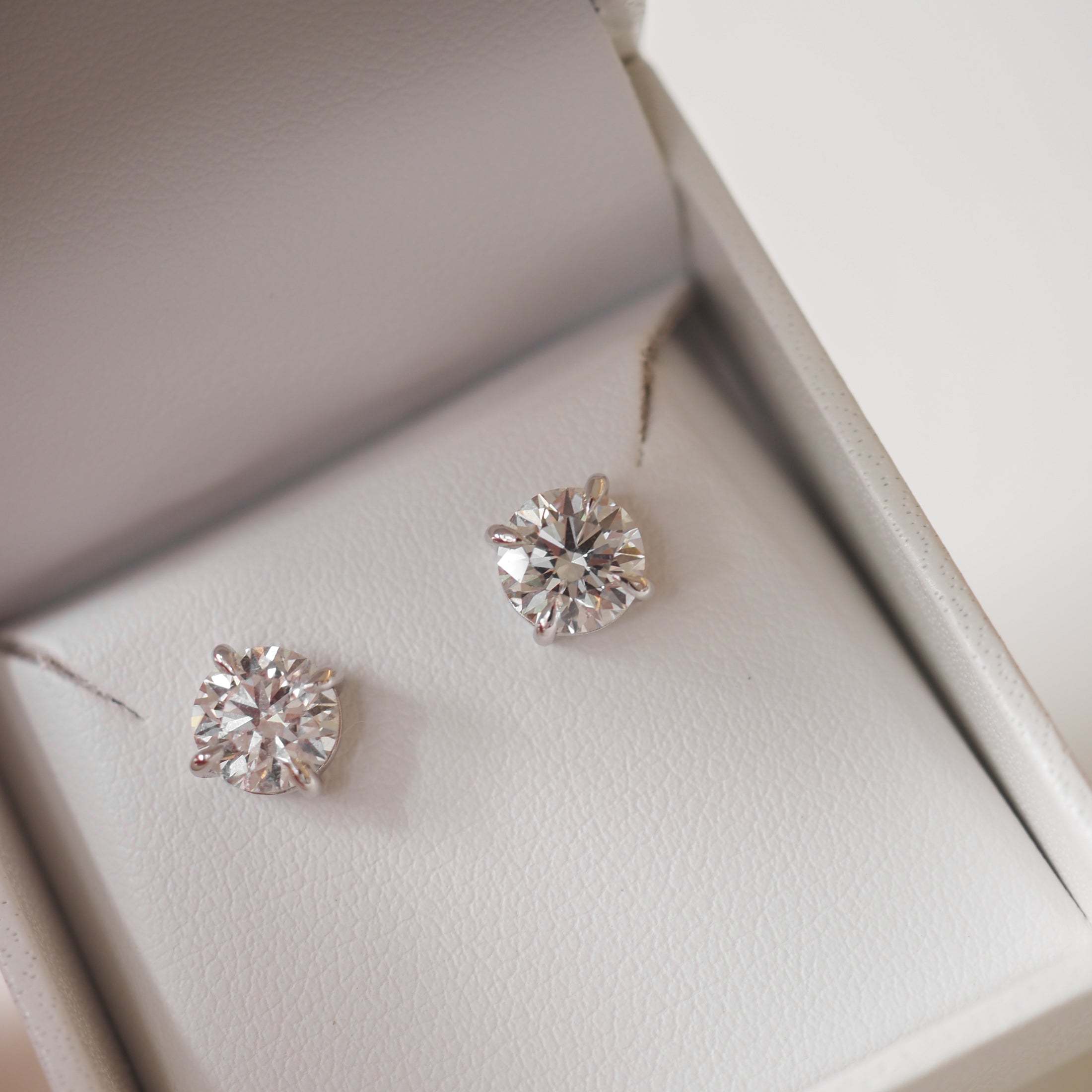 2.20ct Round Diamond Studs | Ready to Wear