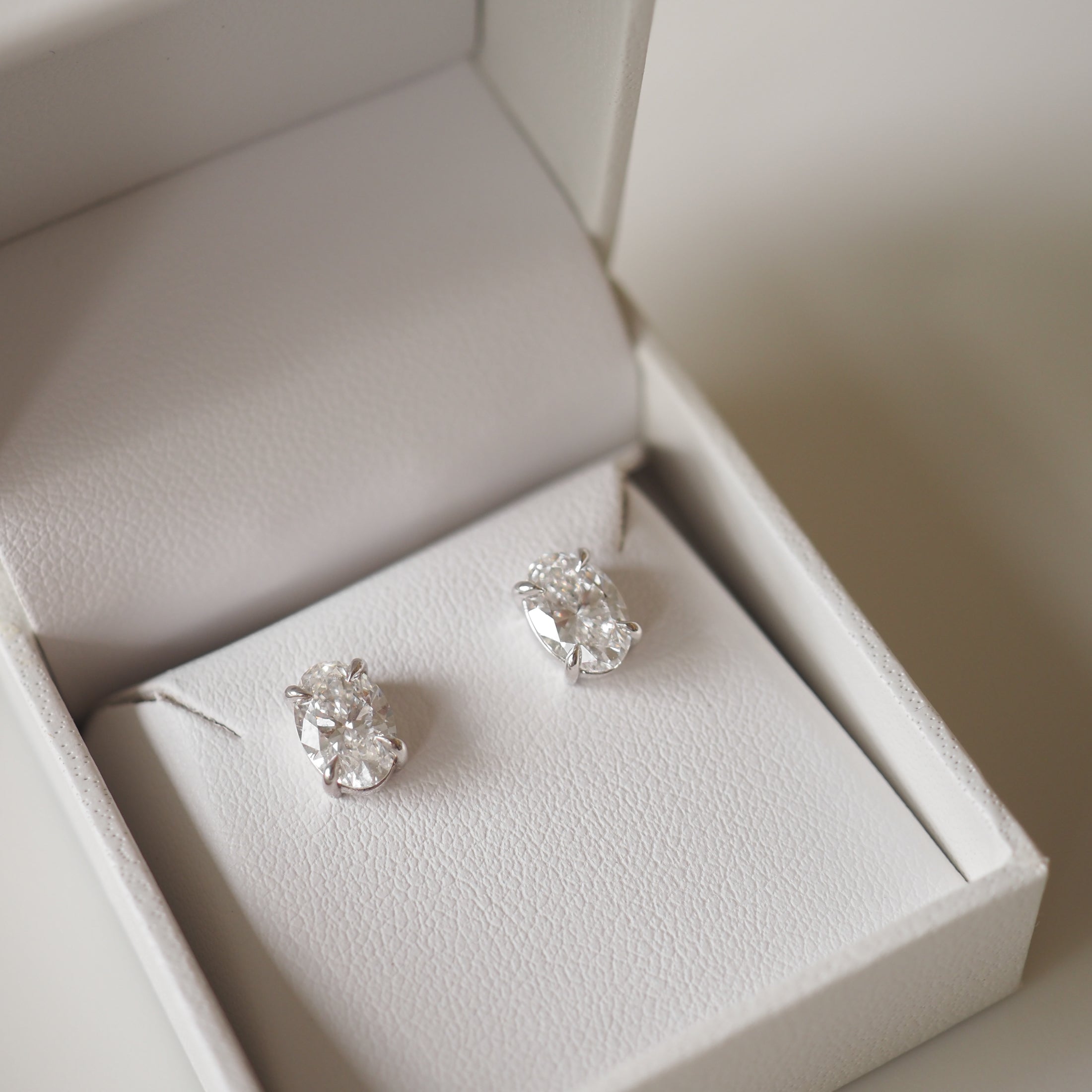 2.00ct Oval Diamond Studs | Ready to Wear