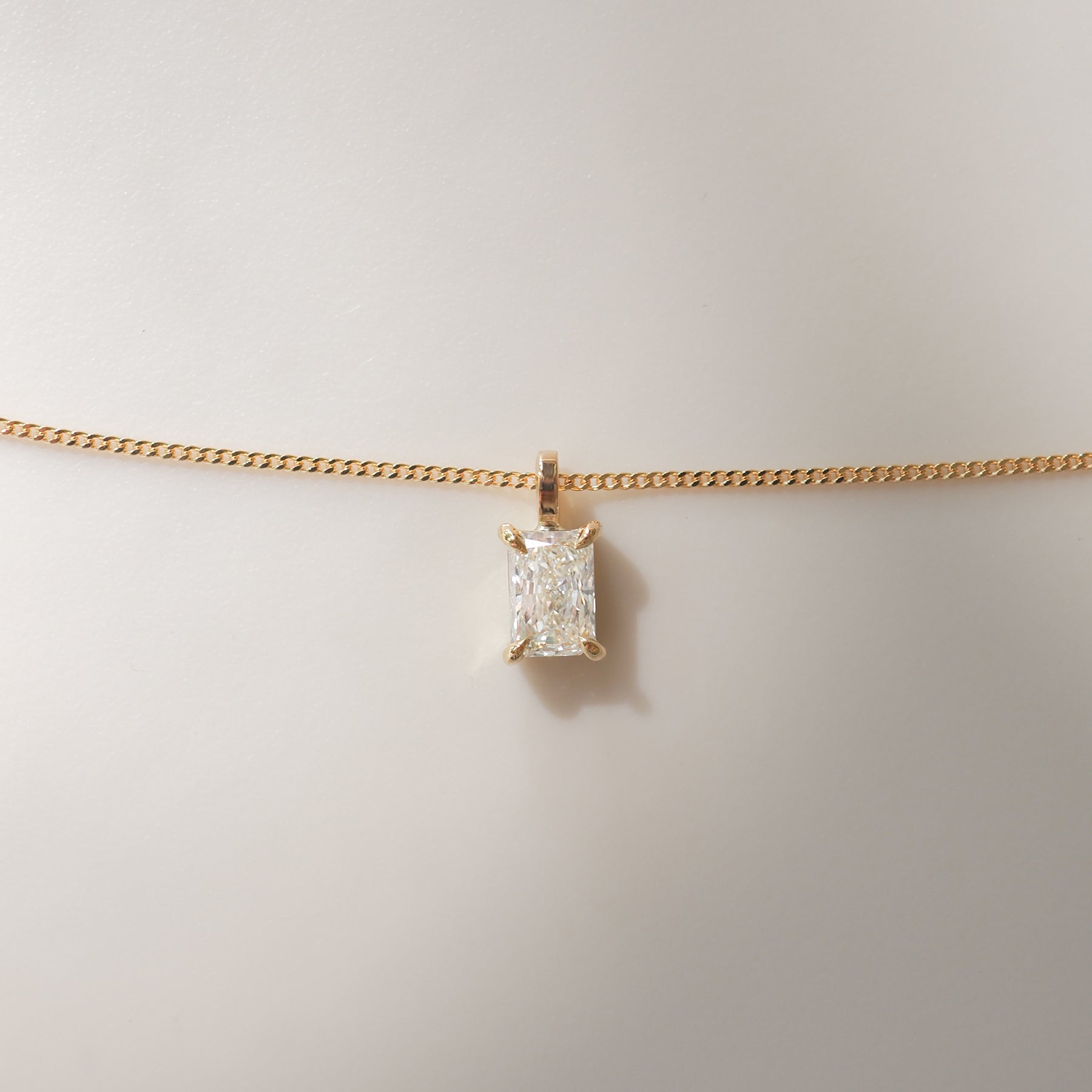 Solitaire Pendant | Radiant Lab-Grown Diamond Necklace