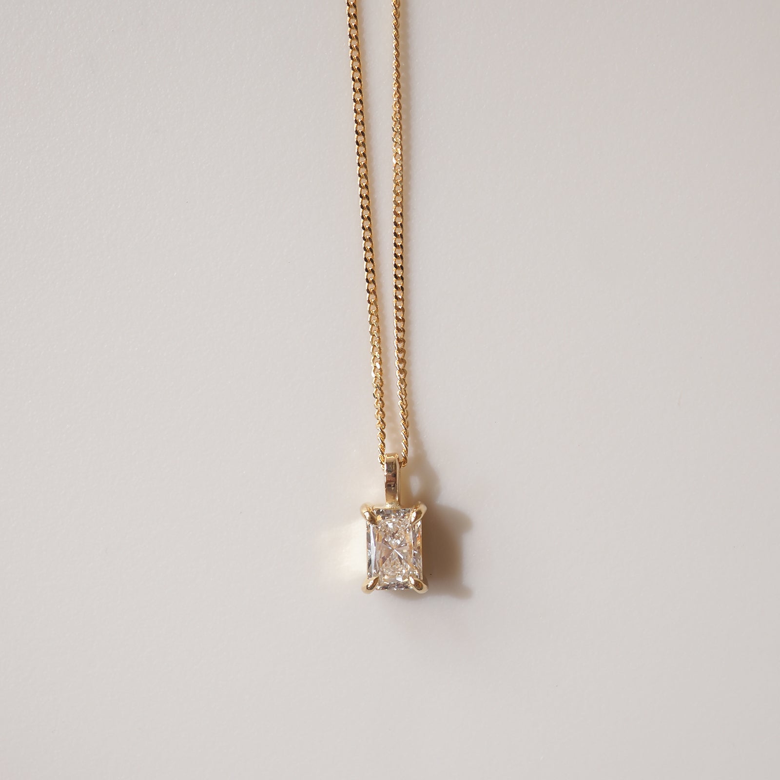 Solitaire Pendant | Radiant Lab-Grown Diamond Necklace