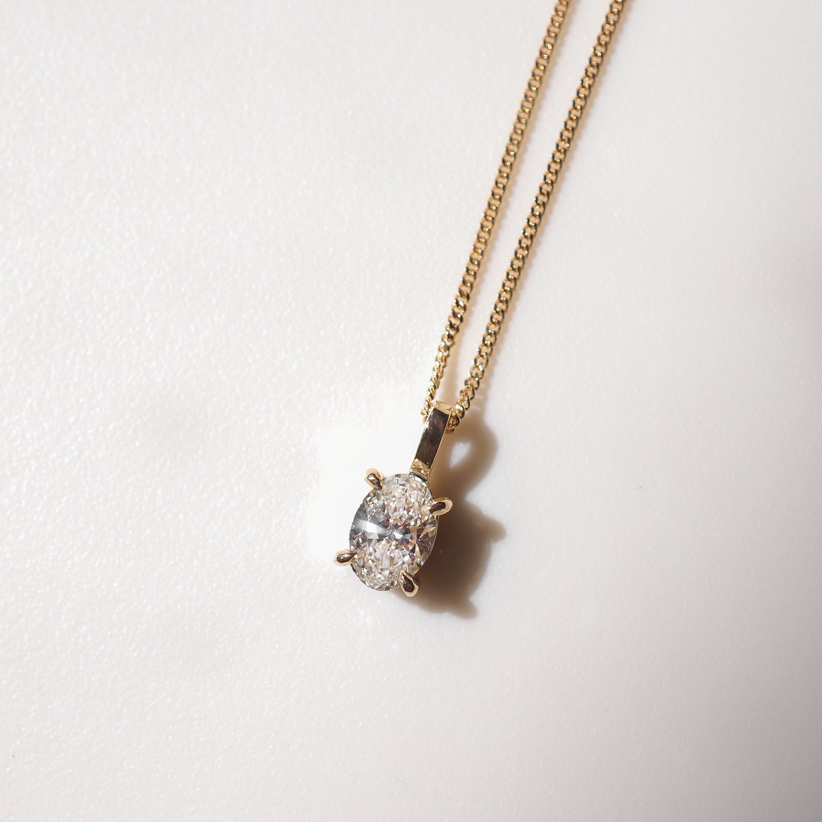 Oval Diamond Necklace | Ready to Wear