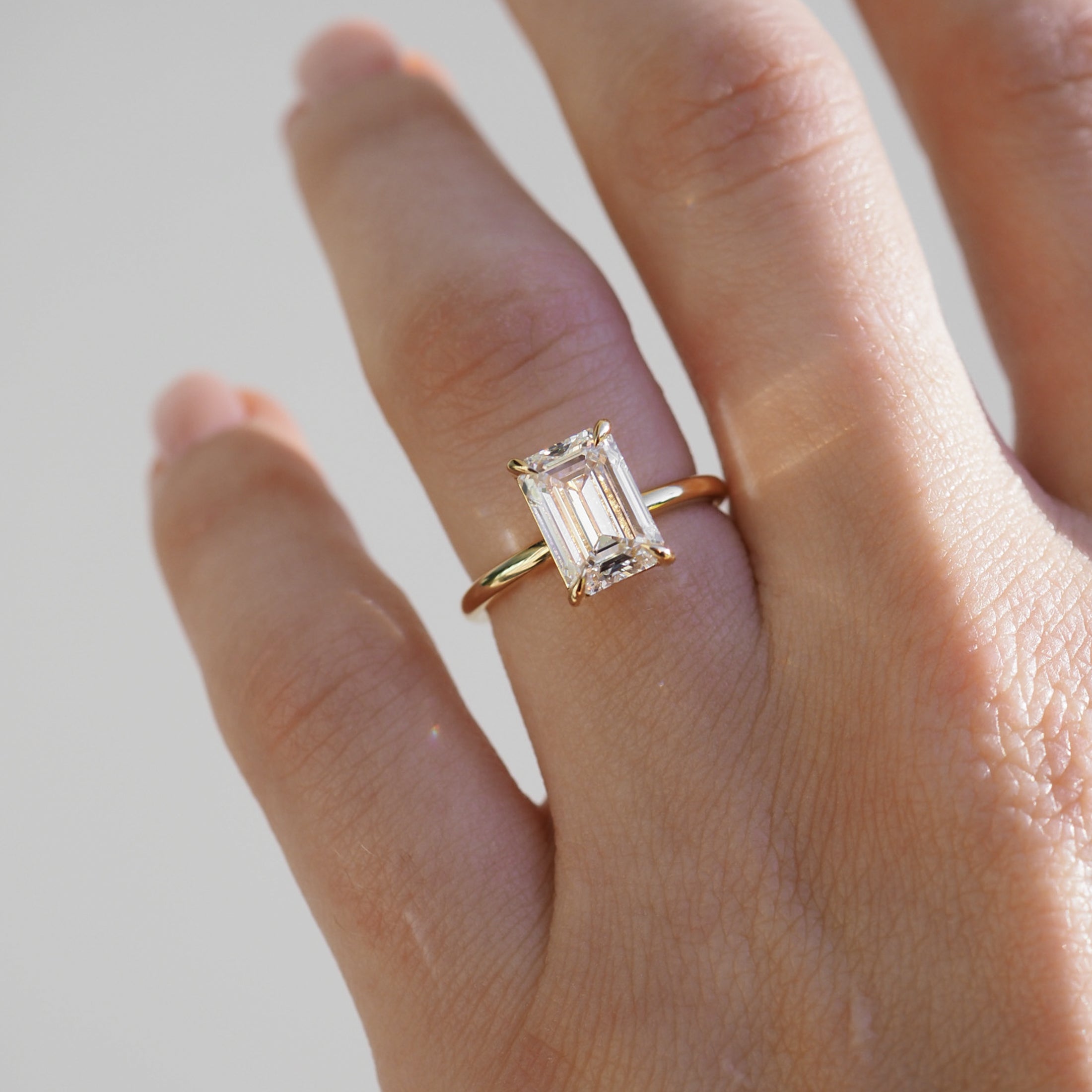 Eva | 3ct Emerald Lab-Grown Diamond Ring