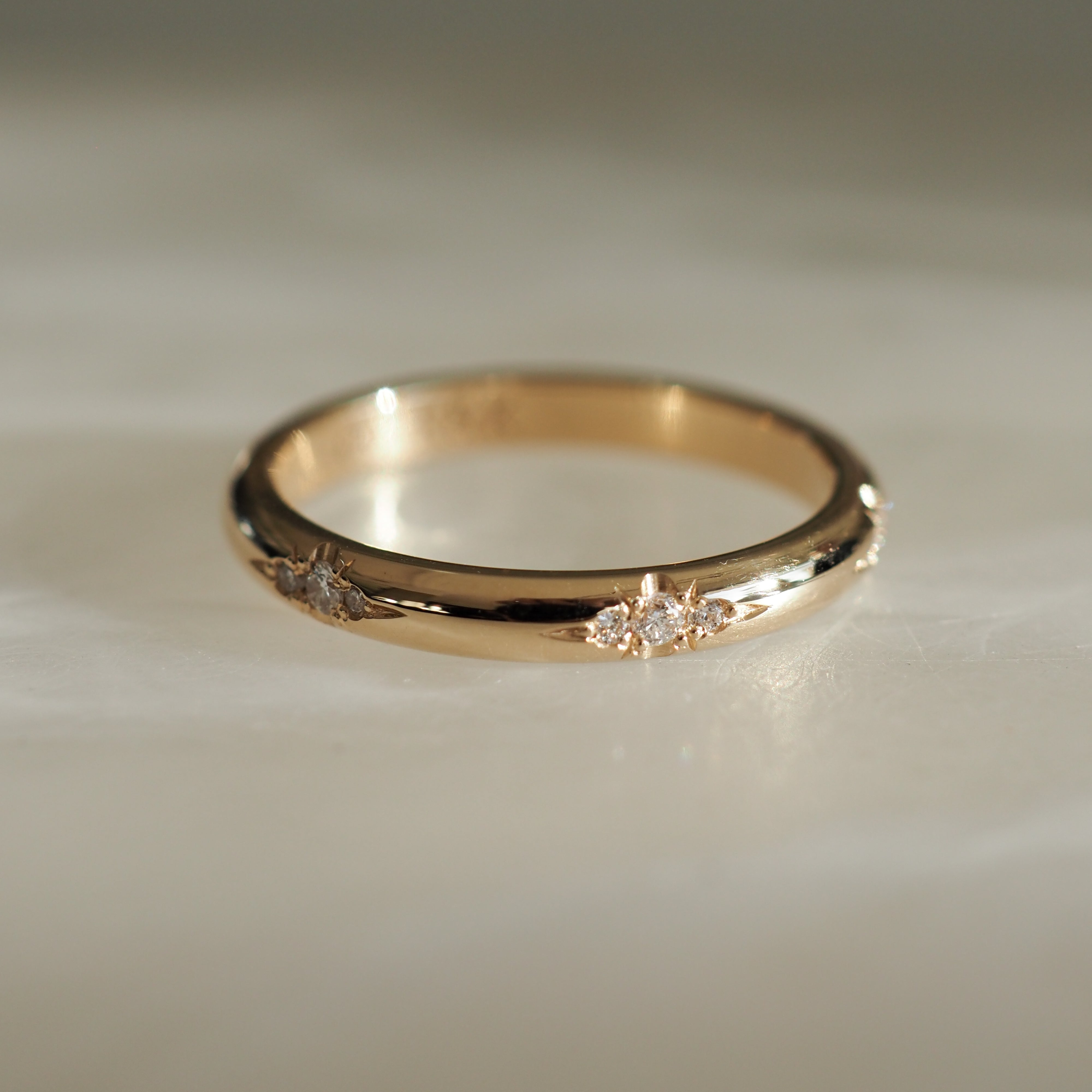 Fleur | Cluster Set Wedding Ring