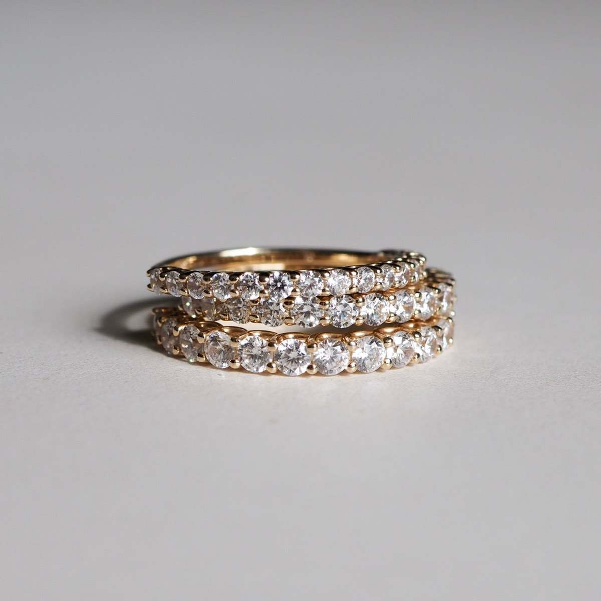 Stackable diamond on sale wedding bands