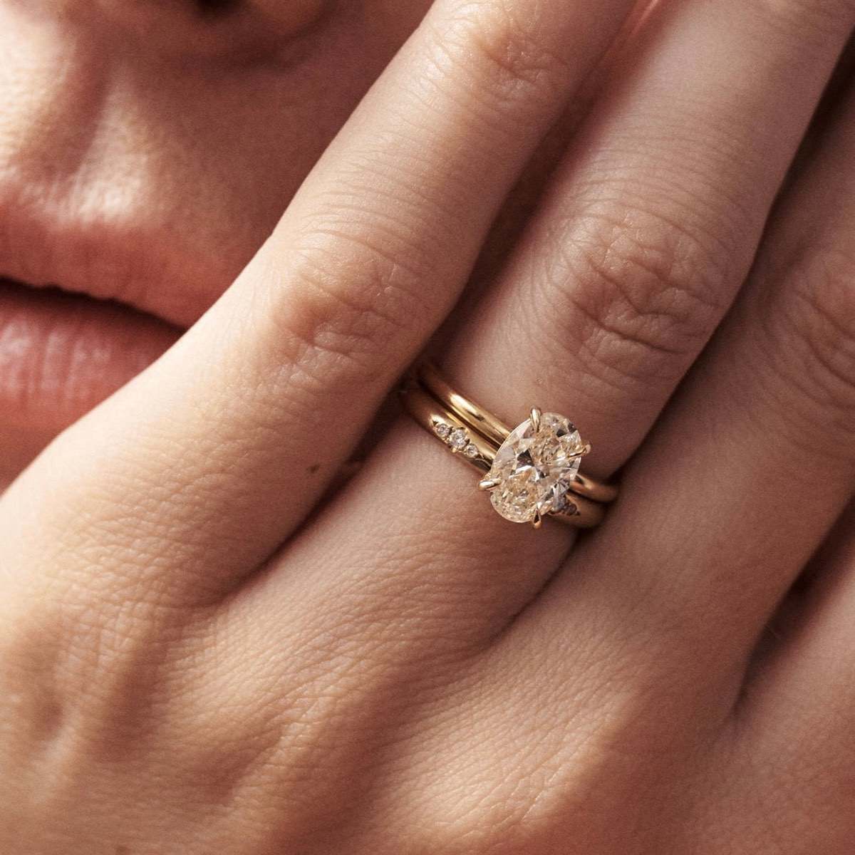 Petite Minimal Gemstone Ring with a Simple Band - Abhika Jewels