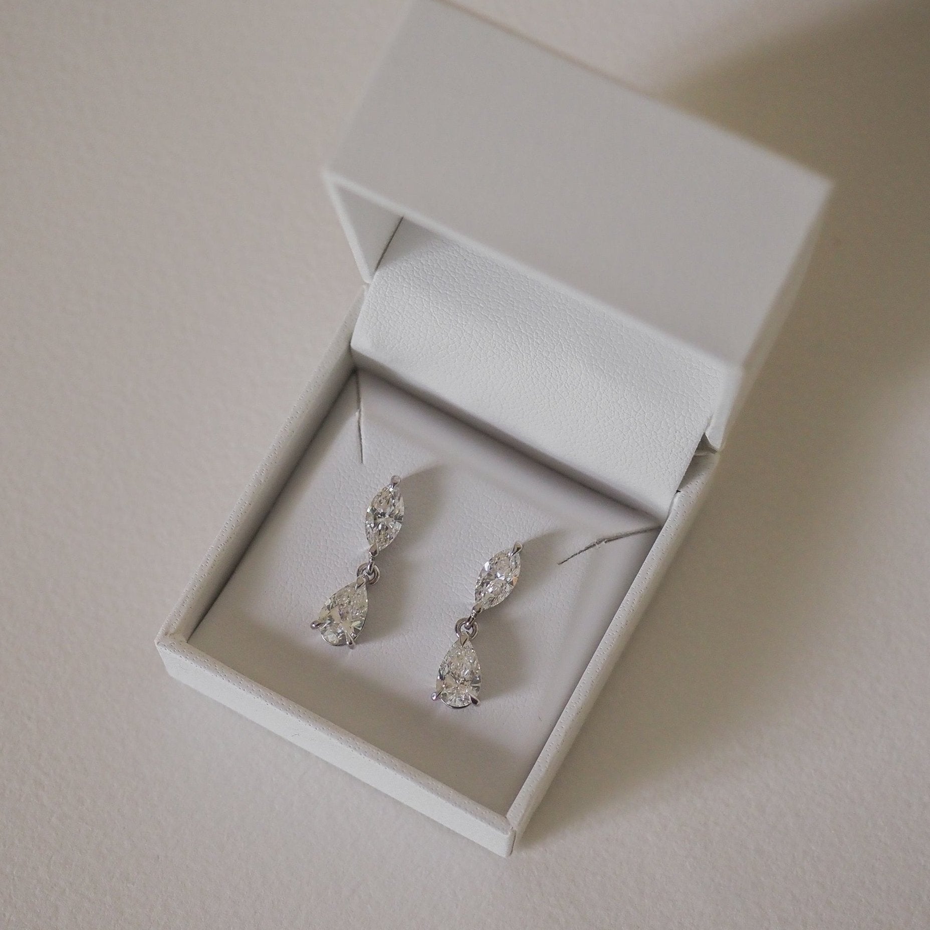 Diamond Drop Earrings | Marquise & Pear Lab-Grown Diamond Earrings