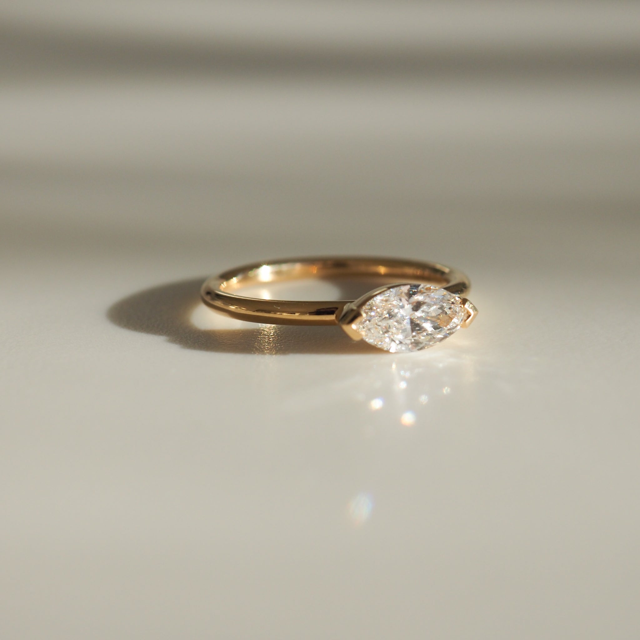 Crescent | 0.72ct Marquise Lab-Grown Diamond Engagement Ring