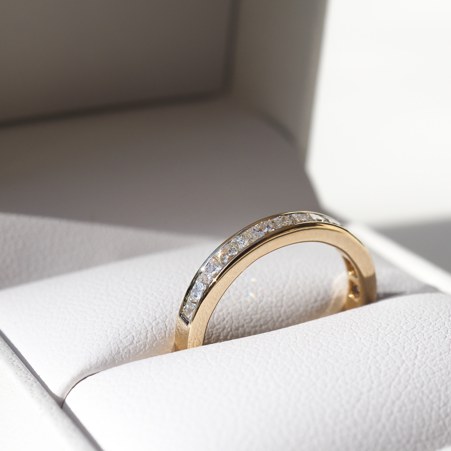 Rian | Channel Set Princess Cut Lab-Grown Diamond Wedding Ring – Kate ...