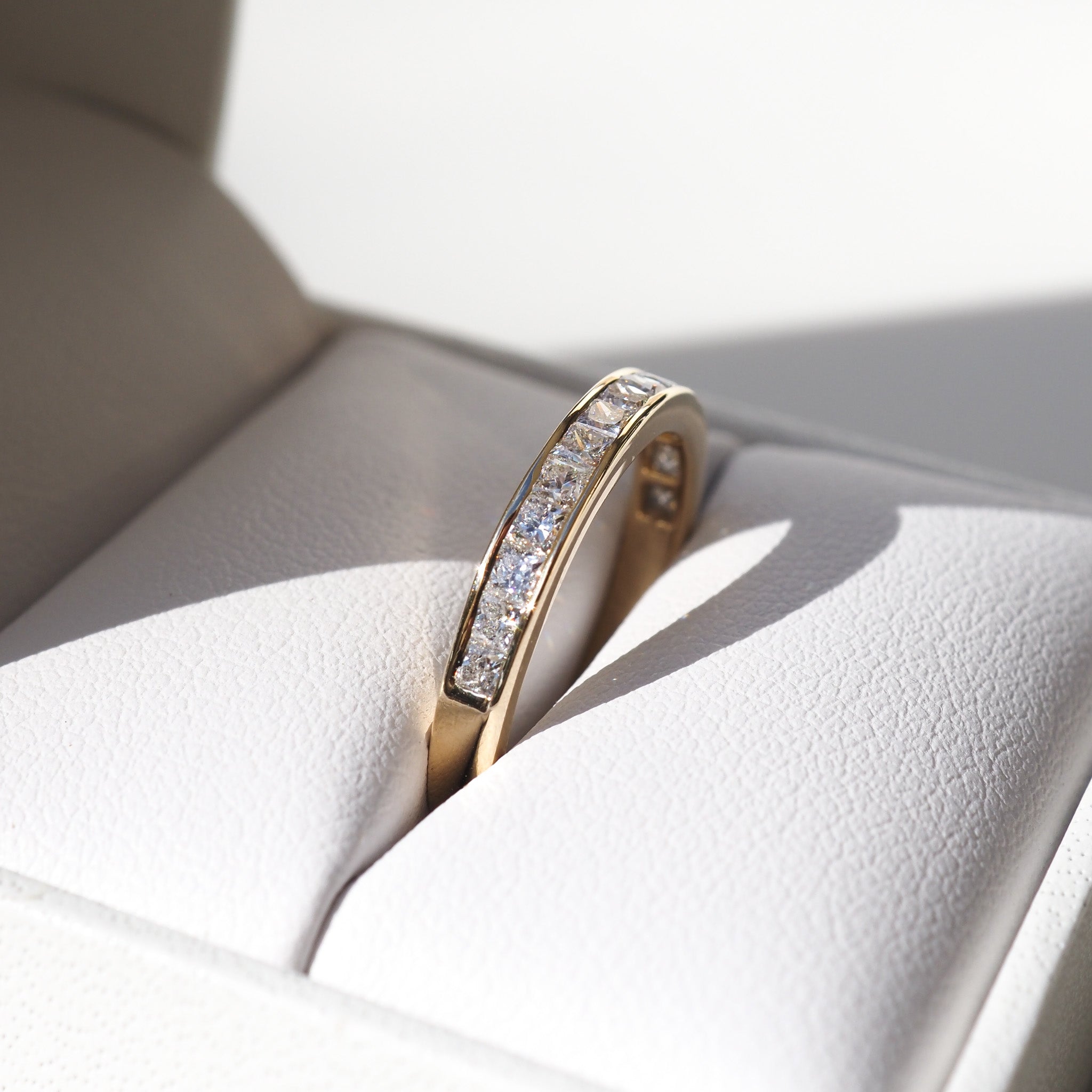 Rian | Channel Set Princess Cut Lab-Grown Diamond Wedding Ring