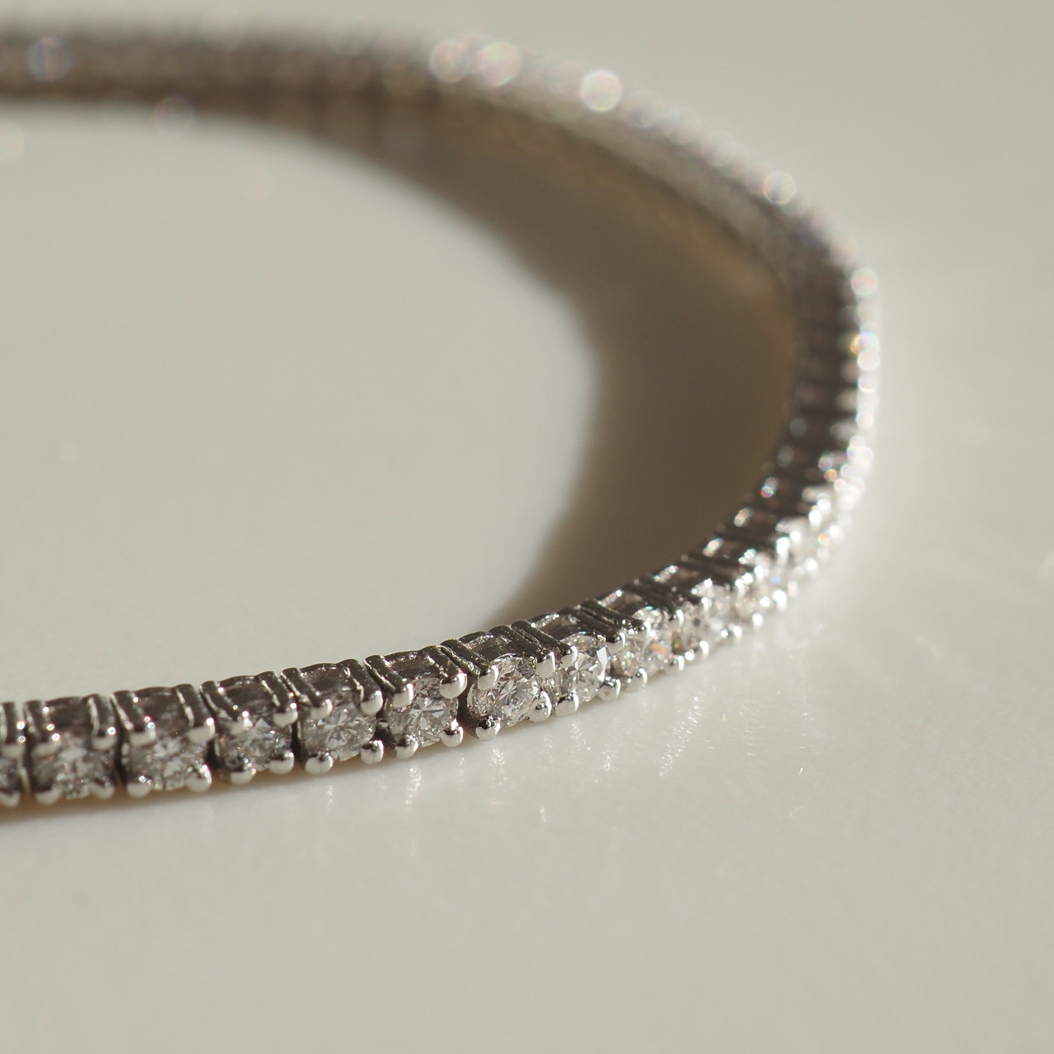 2.00ct Lab-Grown Diamond Tennis Bracelet | 9ct White Gold | Ready to Wear