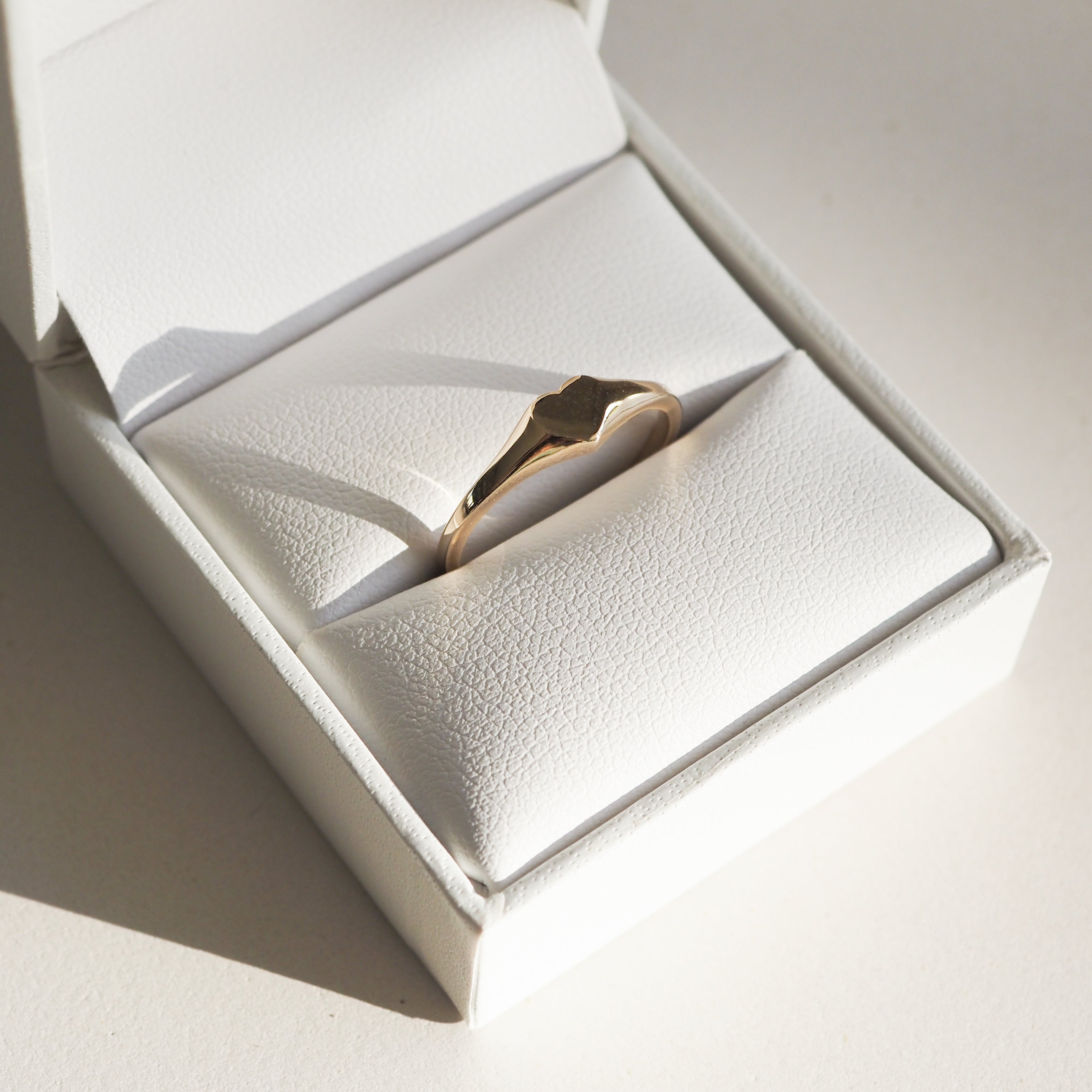 Mini Heart Signet | Solid Signet Ring