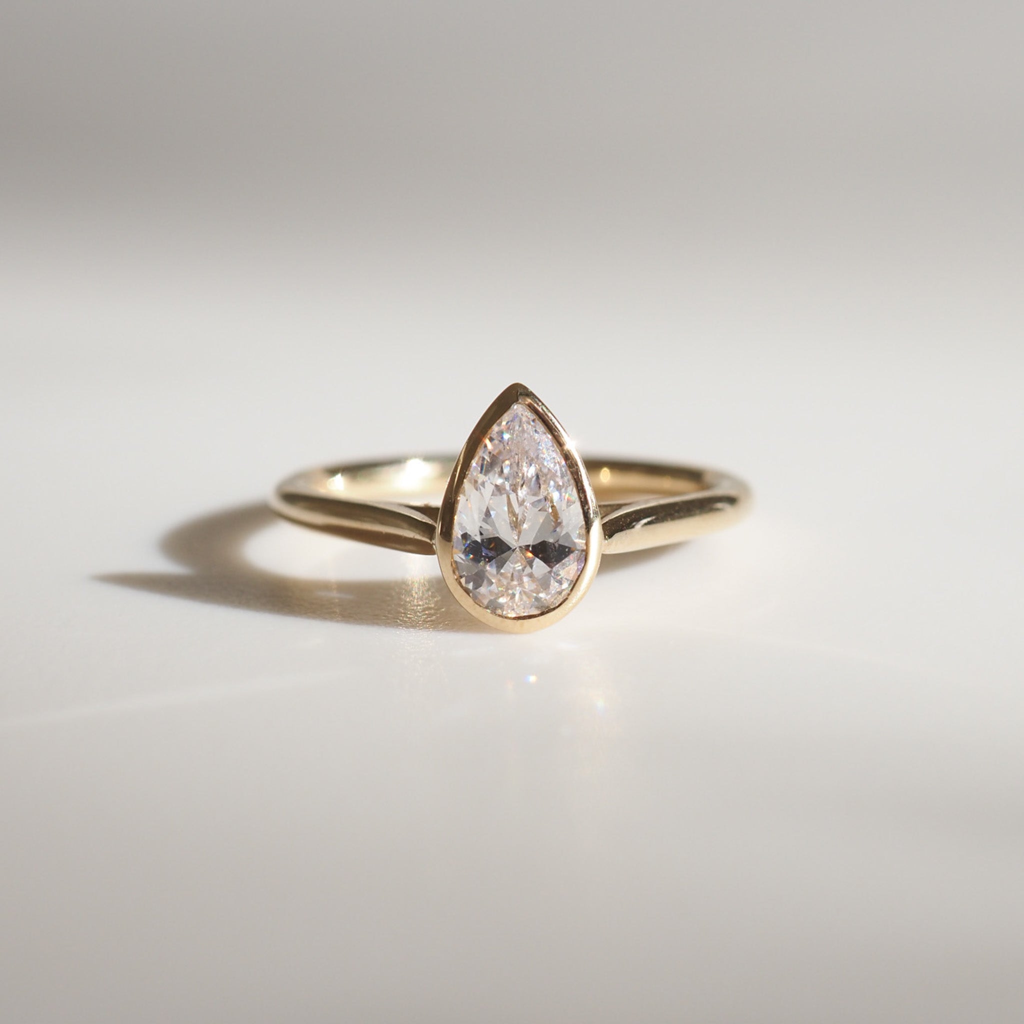 Pear Bezel | 1.25ct Cubic Zirconia Proposal Ring