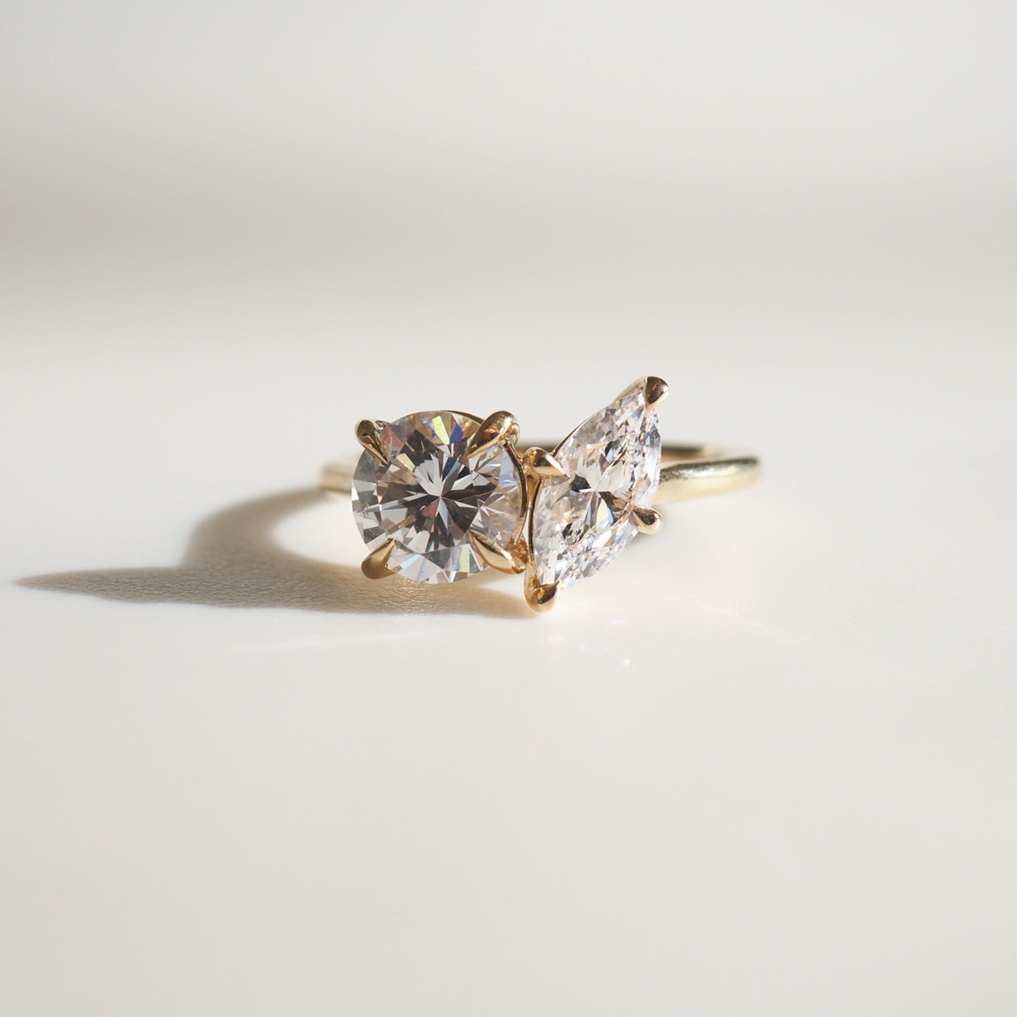 Mira | 2ct TCW Round & Marquise Cubic Zirconia Proposal Ring