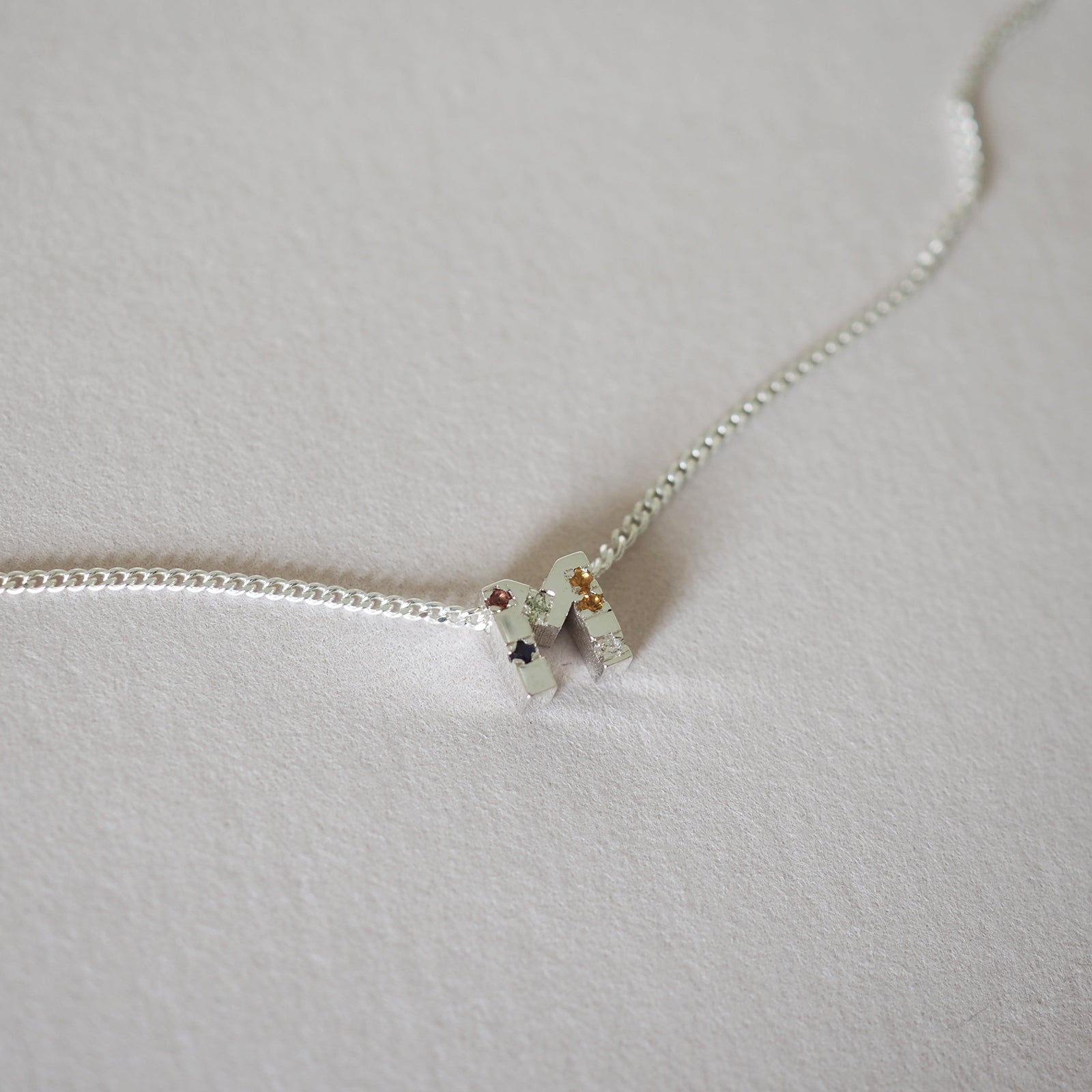 Archive — Scattered Stone Tiny Letter Necklace