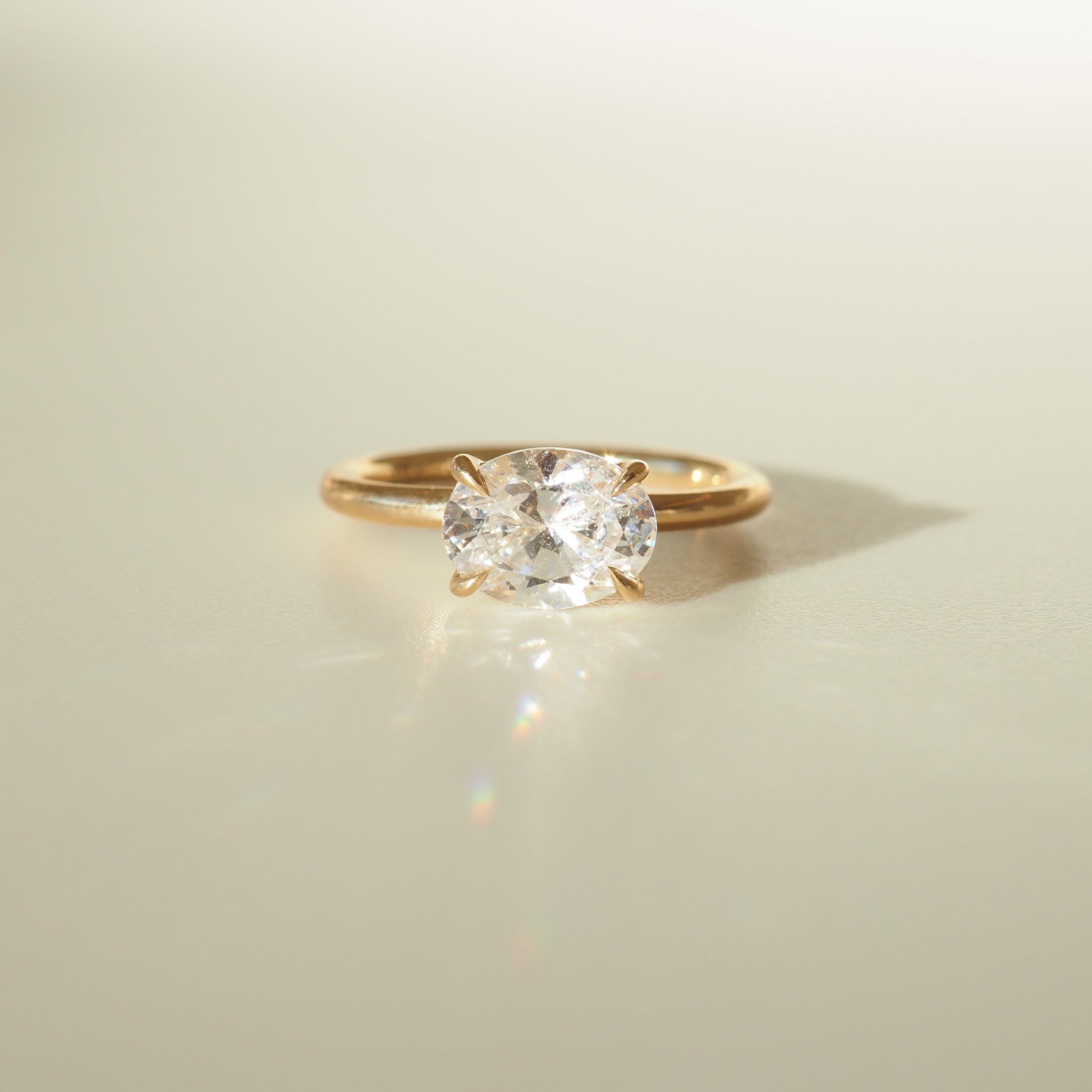 Ayla | 1.5ct Oval Cubic Zirconia Proposal Ring
