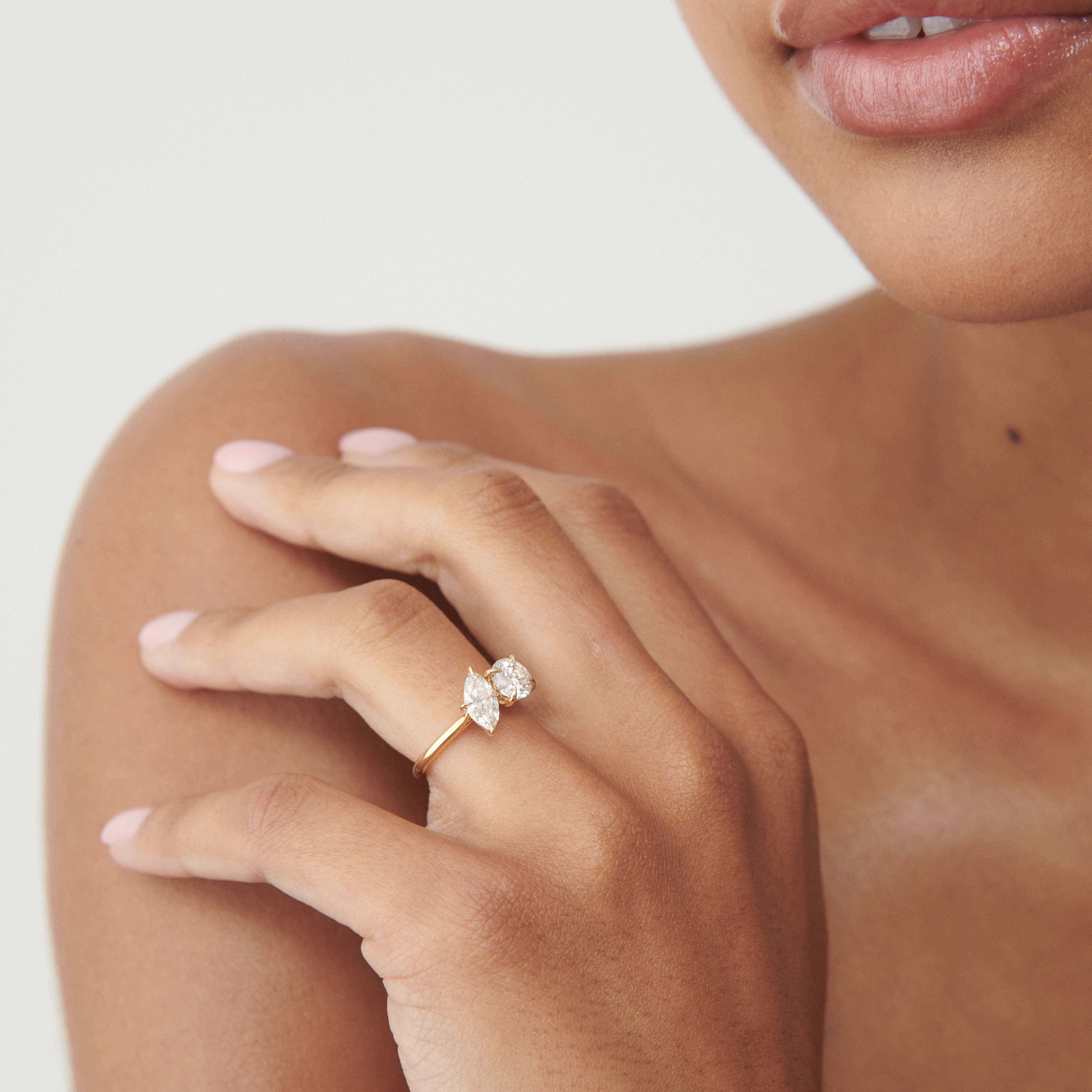 Mira | Round & Marquise Lab-Grown Diamond Engagement Ring