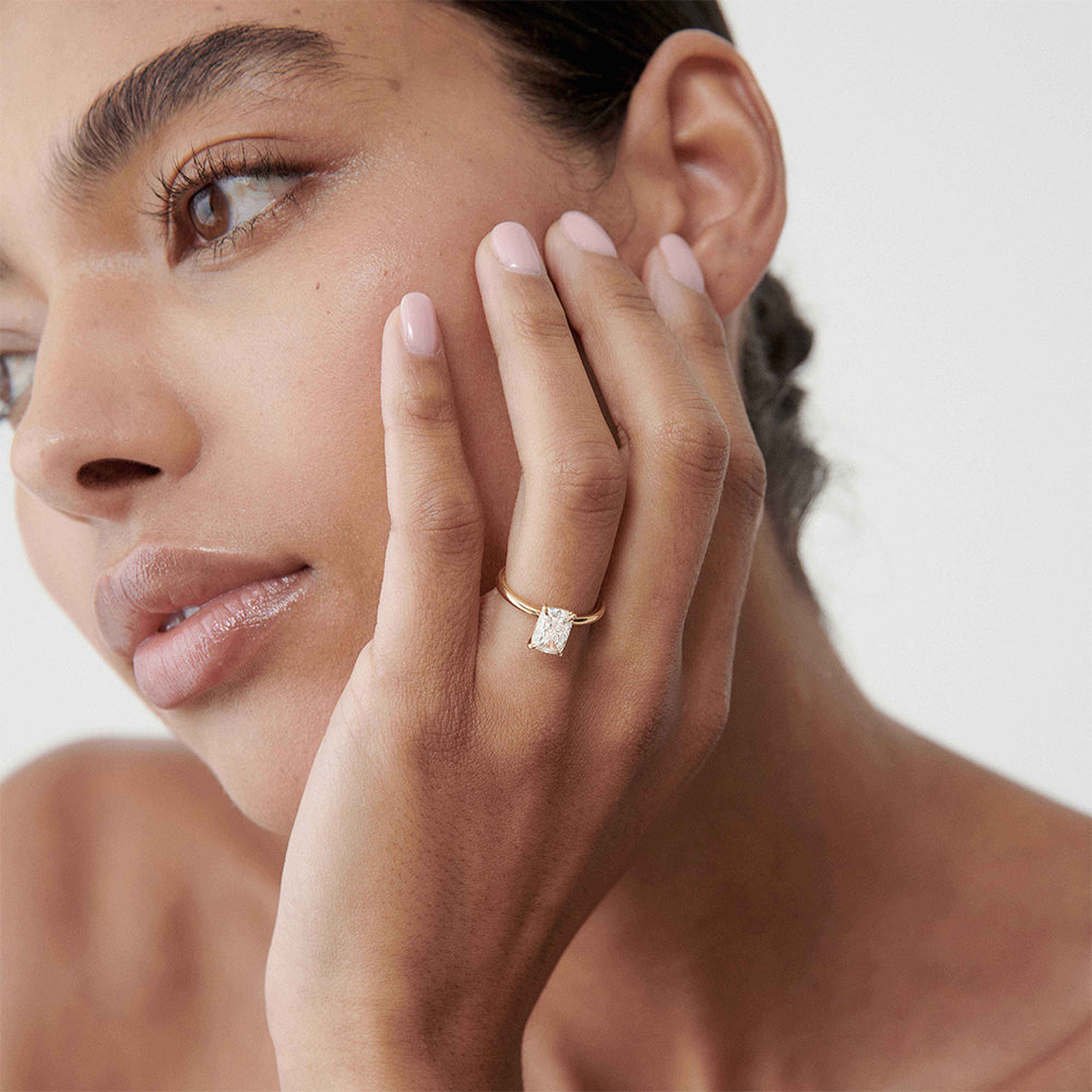 Khia | Elongated Cushion Lab-Grown Diamond Engagement Ring