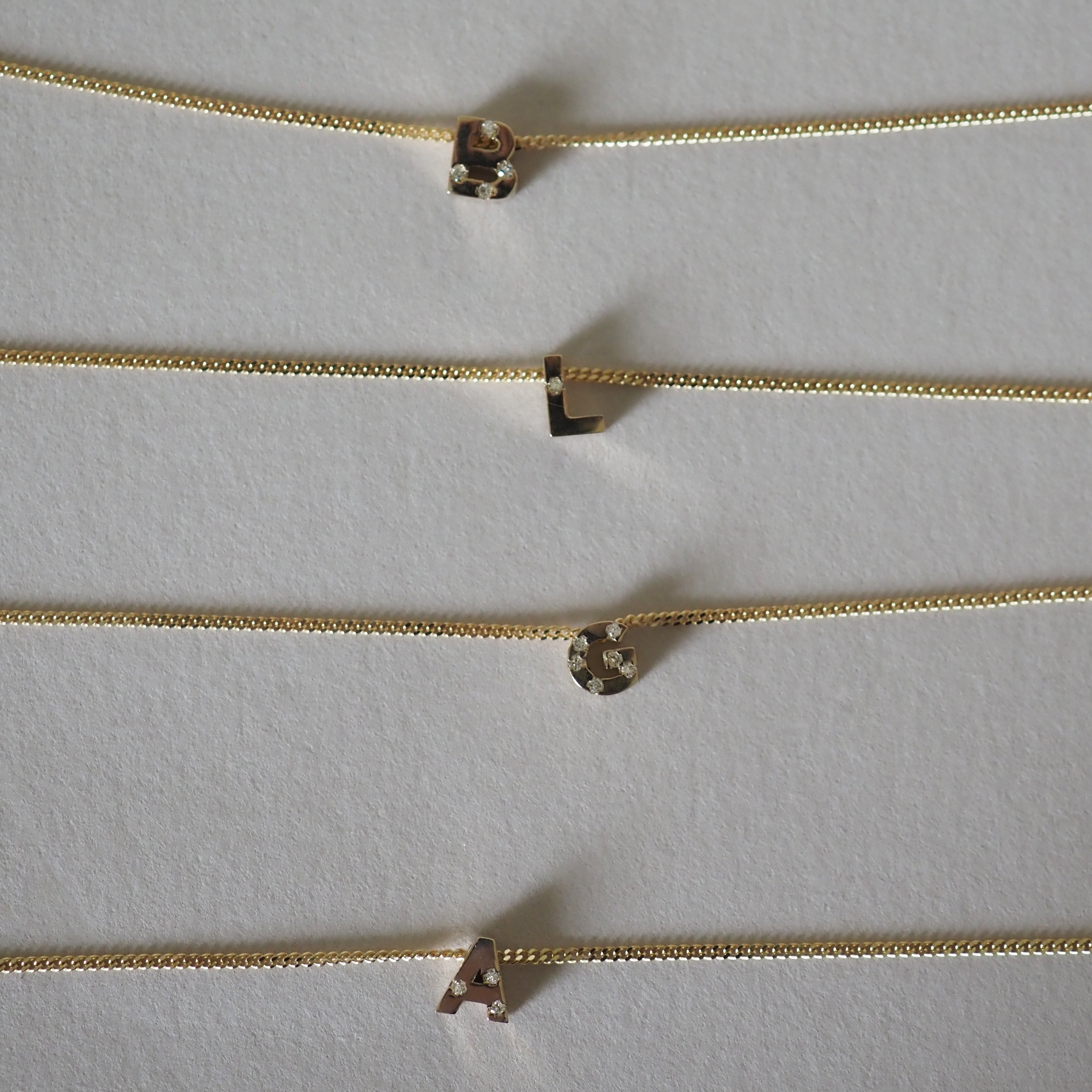 Archive — Scattered Diamond Tiny Letter Necklace