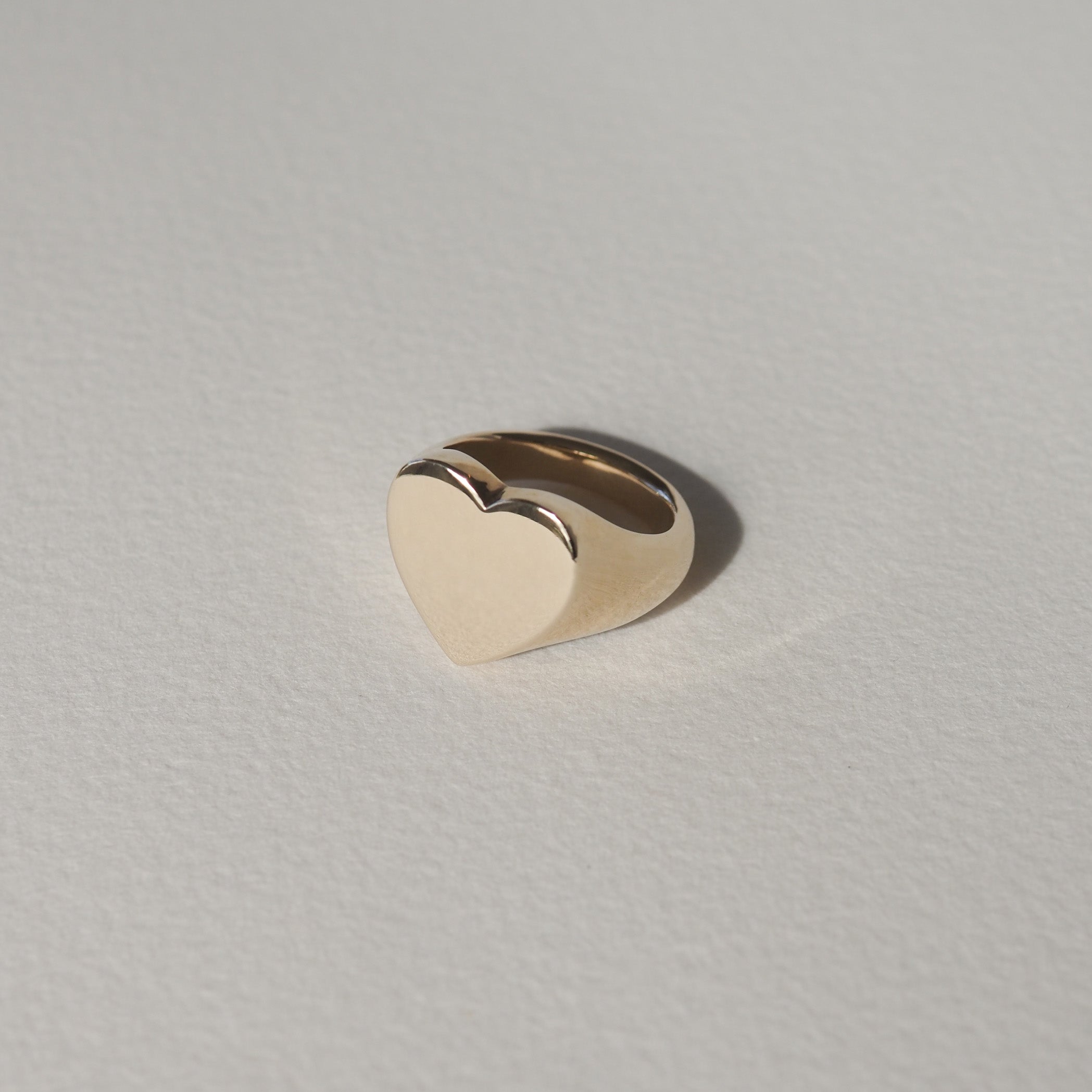 Bold Heart Signet Ring