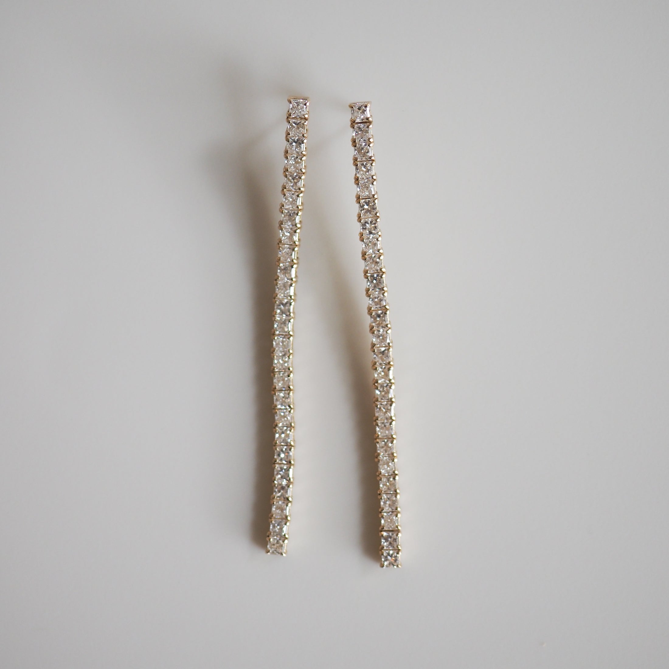 Tennis Drops | Round Lab-Grown Diamond Drop Earrings