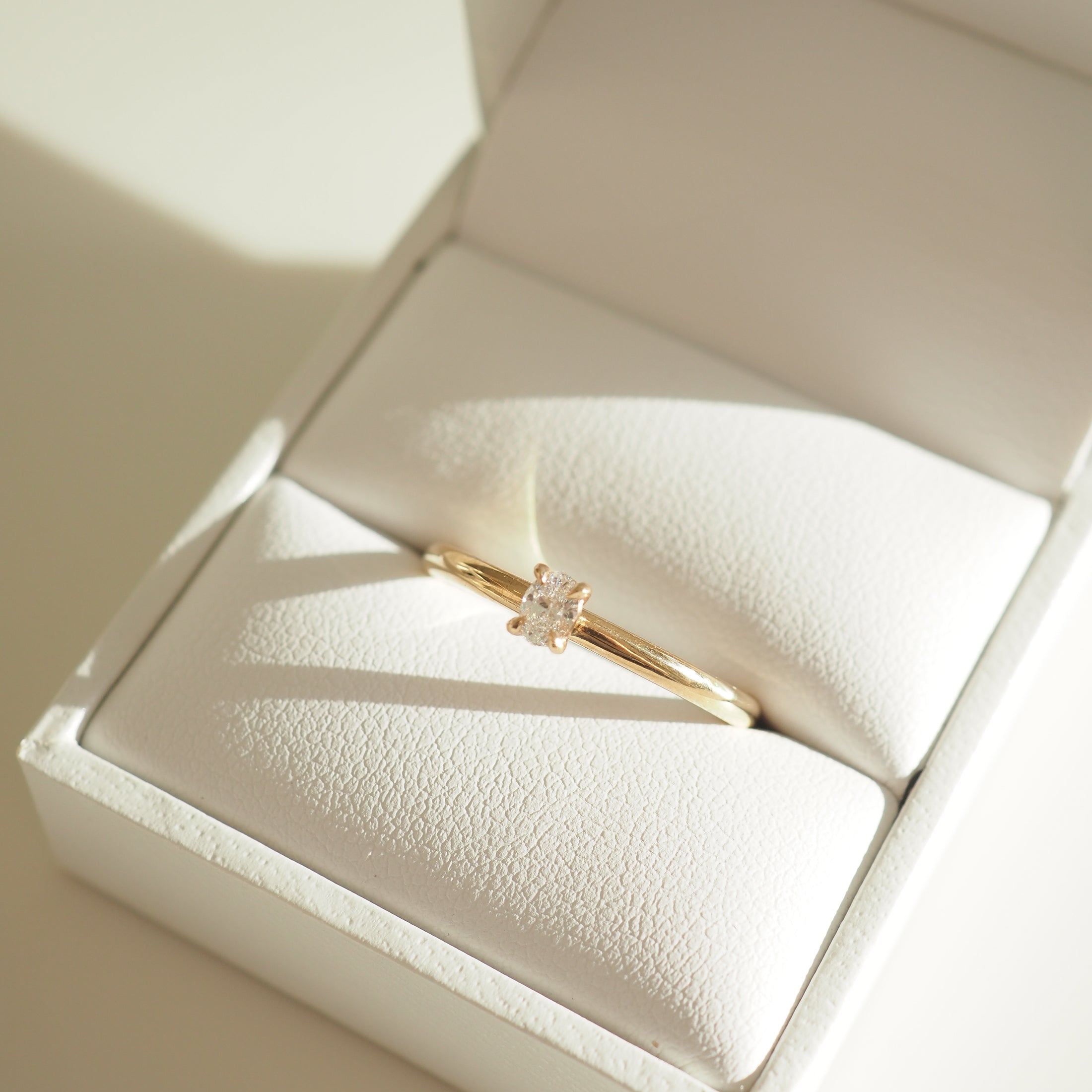 Tiny Diamond Ring | Oval Lab-Grown Diamond Stacking Ring