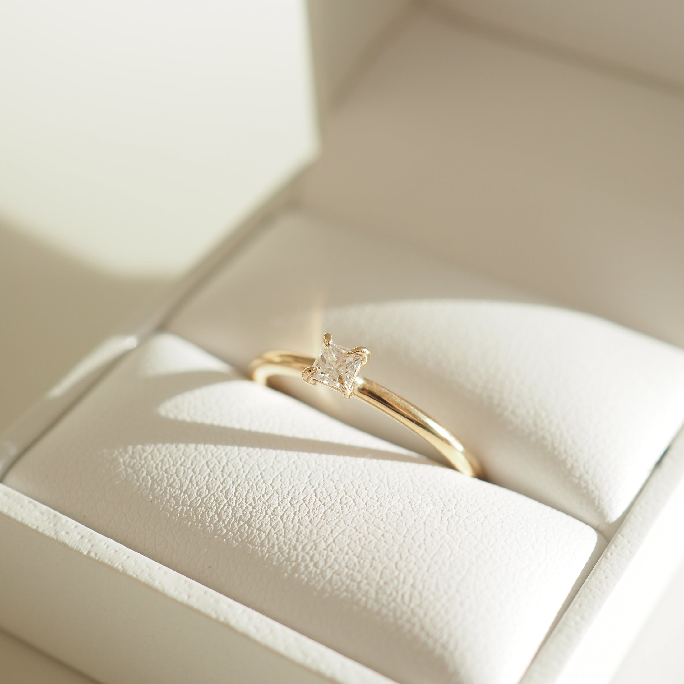 Tiny Diamond Ring | Princess Lab-Grown Diamond Stacking Ring