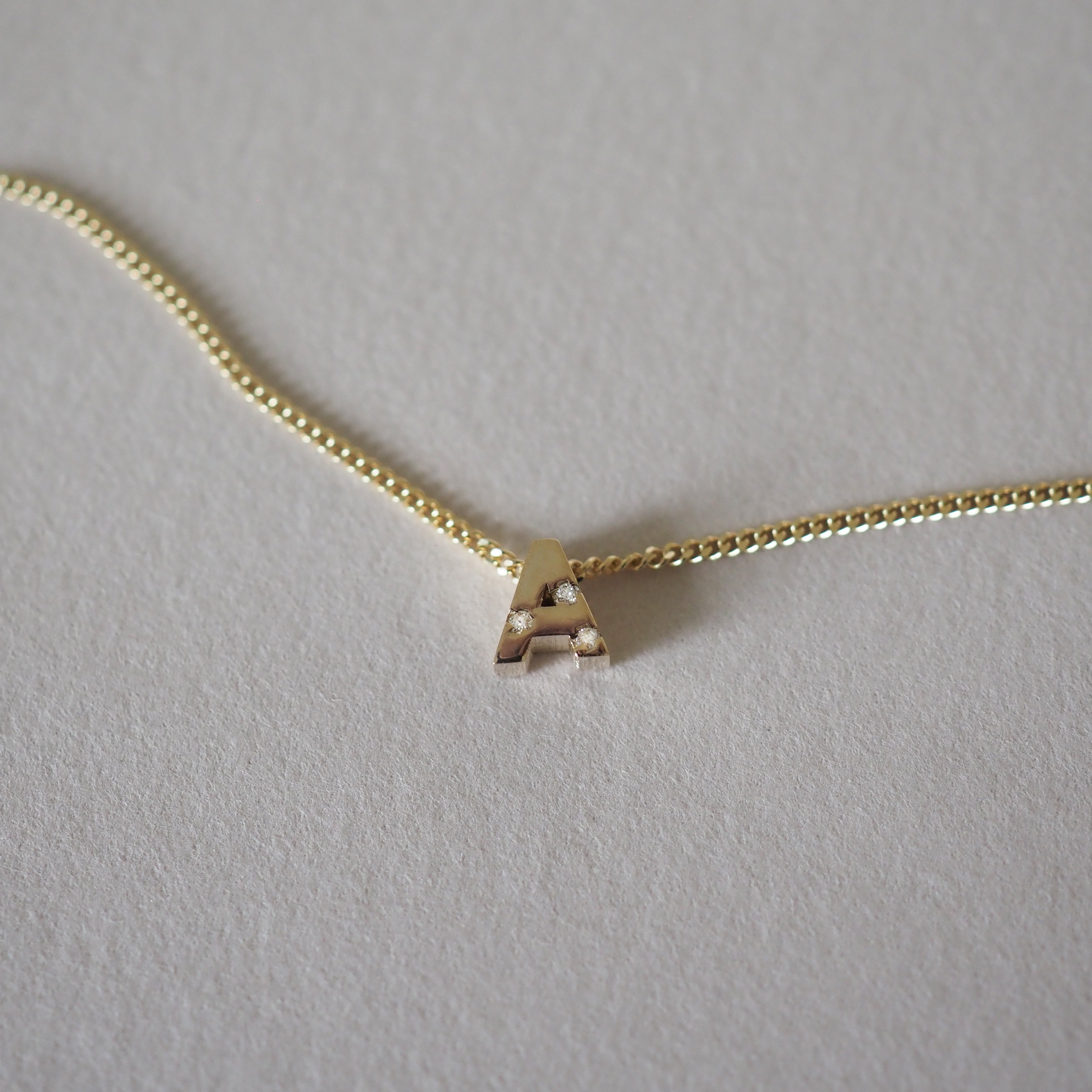 Archive — Scattered Diamond Tiny Letter Necklace