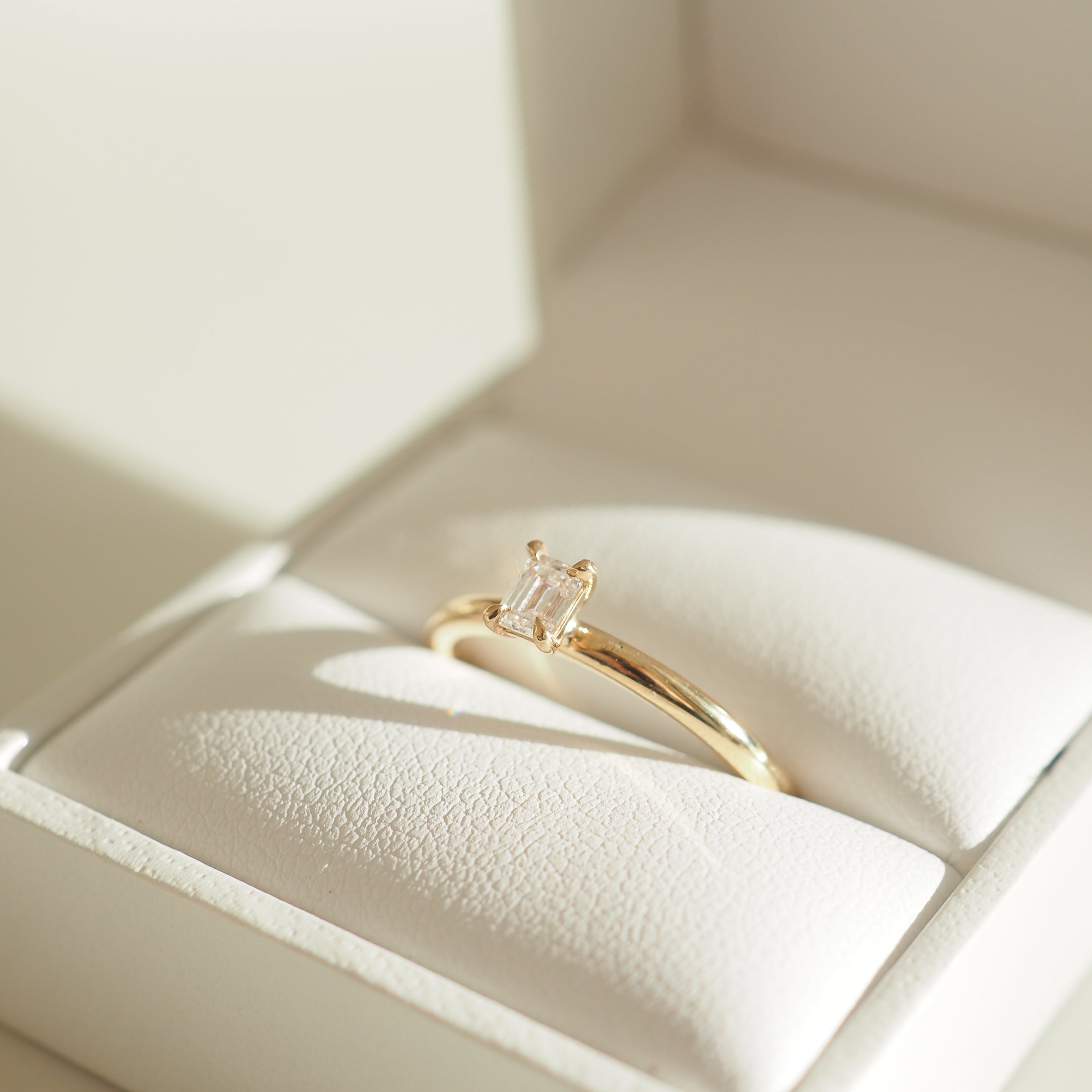 Tiny Diamond Ring | Emerald Lab-Grown Diamond Stacking Ring