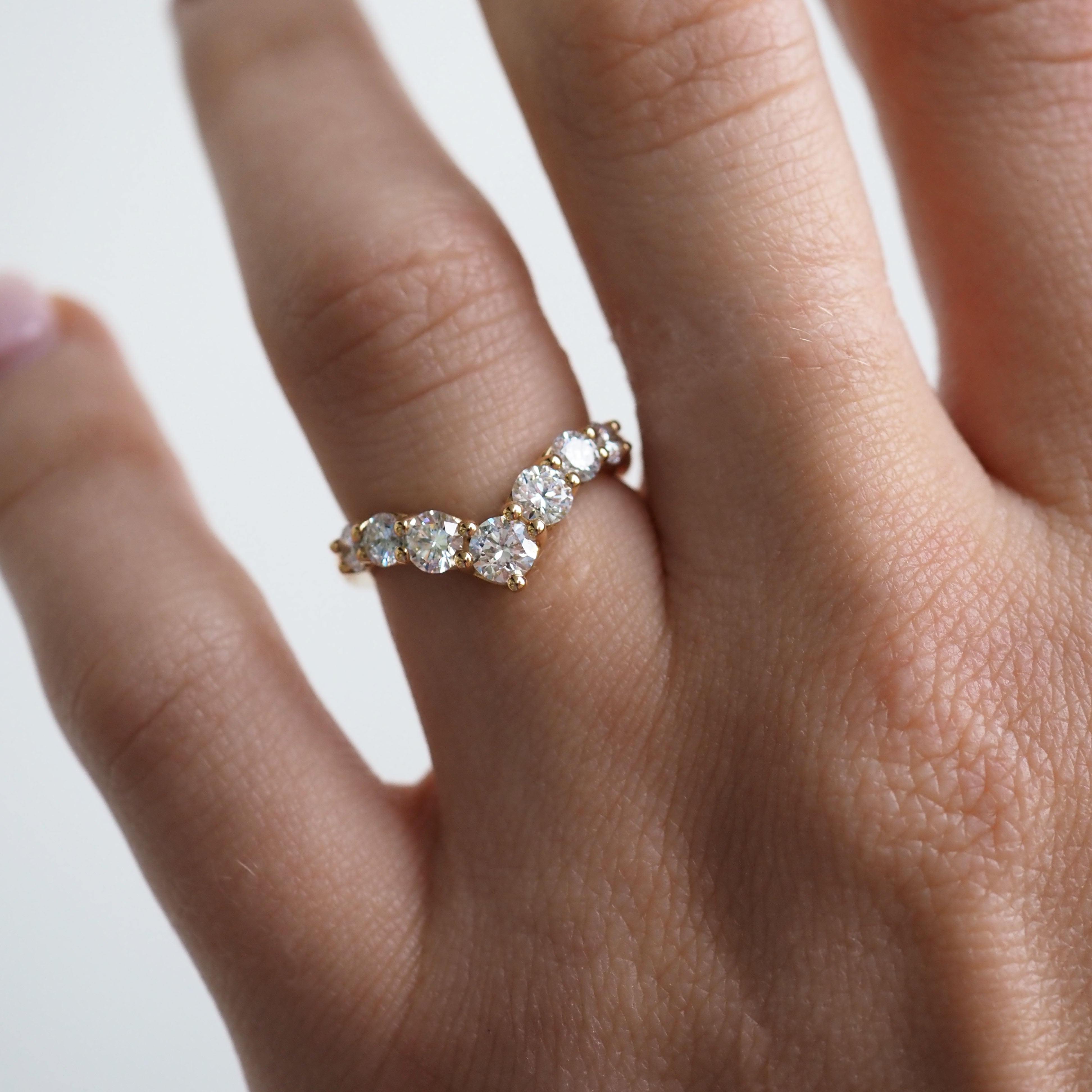 Valerie | Lab-Grown Diamond Wishbone Wedding Ring